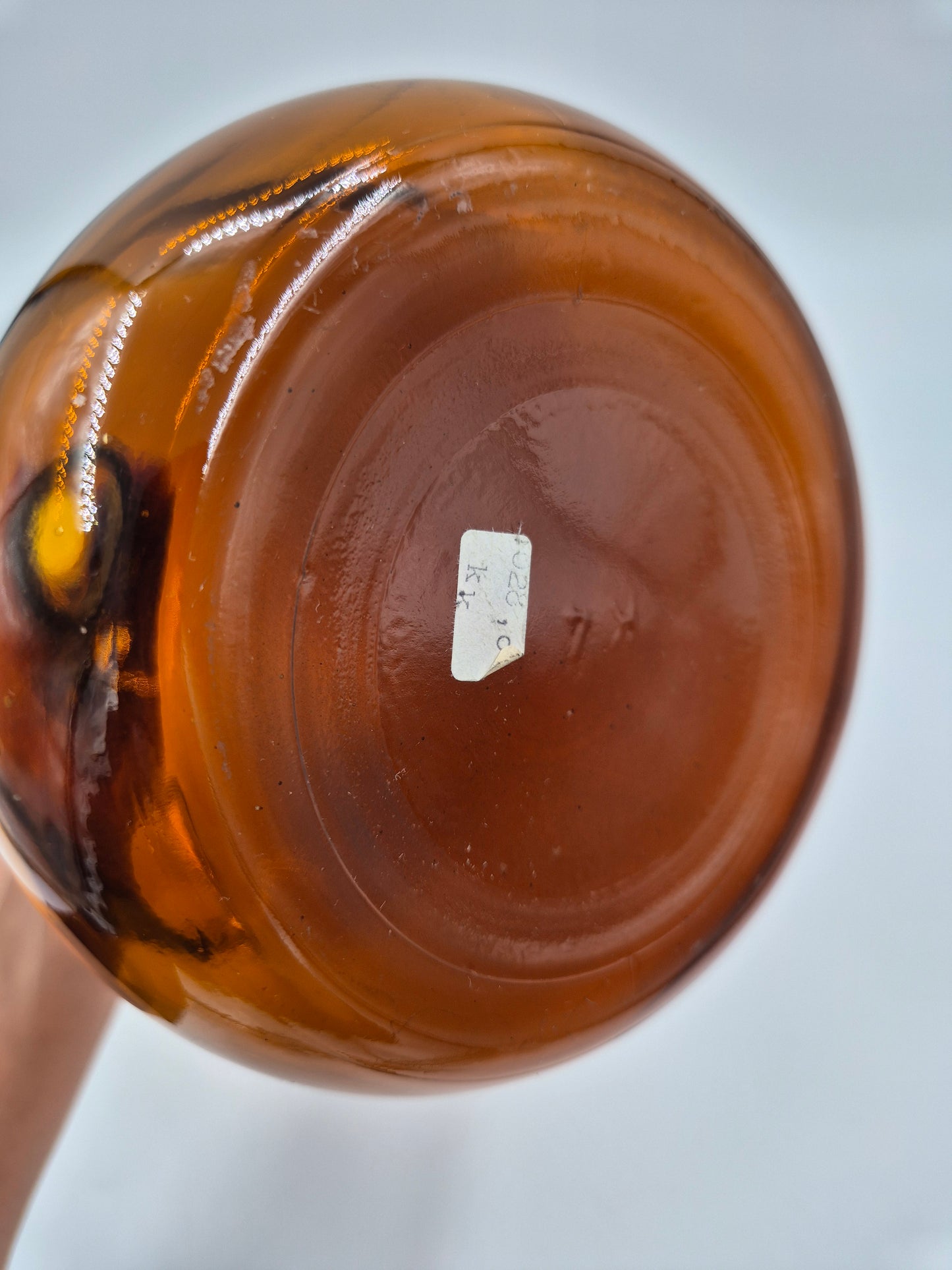 Vintage Apothecary Bottle “Spir. Menthol 2%” – Amber Glass Pharmacy Bottle with Handle – 27 cm