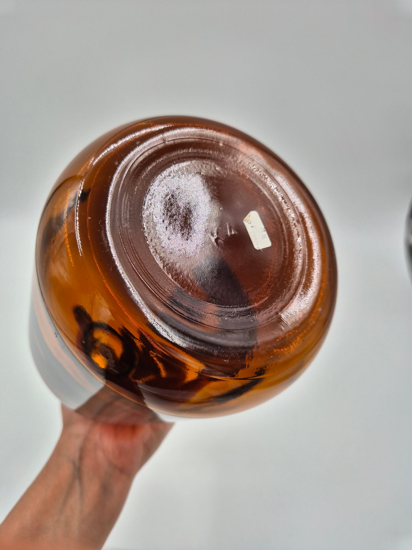 Vintage Apothecary Bottle “Spir. Menthol 2%” – Amber Glass Pharmacy Bottle with Handle – 27 cm