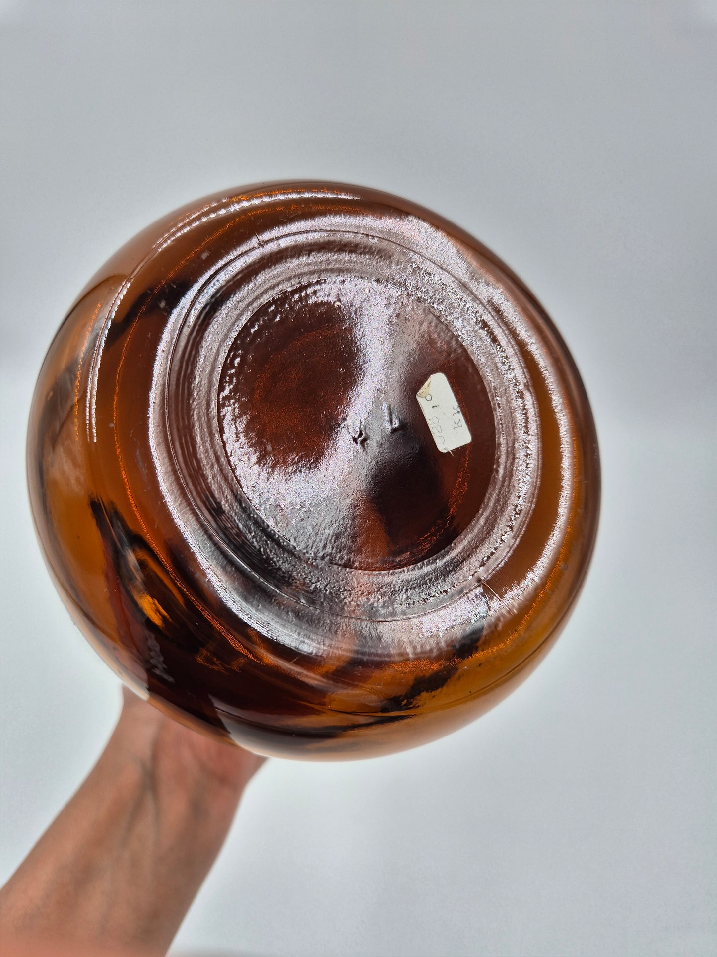 Vintage Apothecary Bottle “Spir. Menthol 2%” – Amber Glass Pharmacy Bottle with Handle – 27 cm