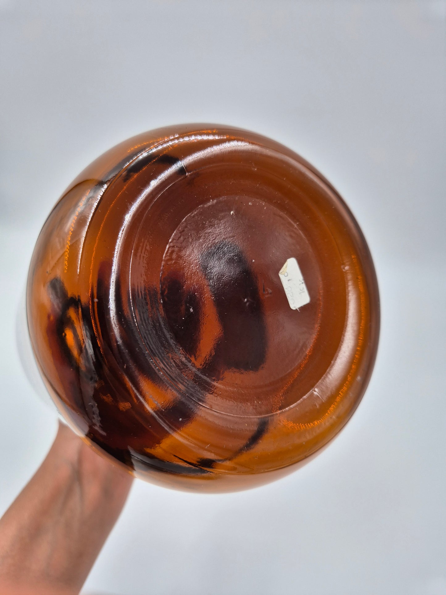 Vintage Apothecary Bottle “Spir. Menthol 2%” – Amber Glass Pharmacy Bottle with Handle – 27 cm