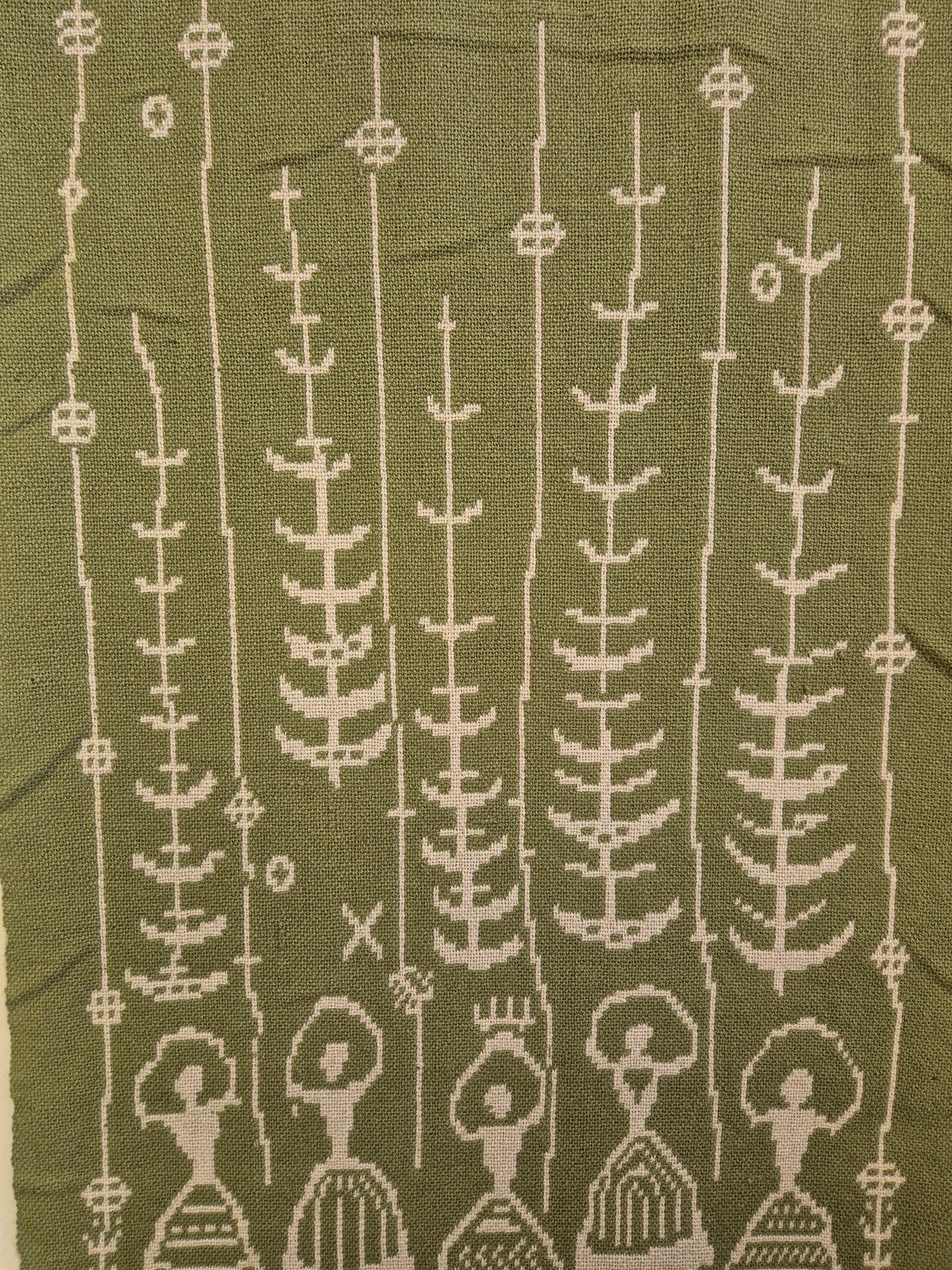 Elonkorjuu — Vintage Finnish Folk Art Wall Hanging by Laura Korpikaivo-Tamminen, 63 x 110 cm