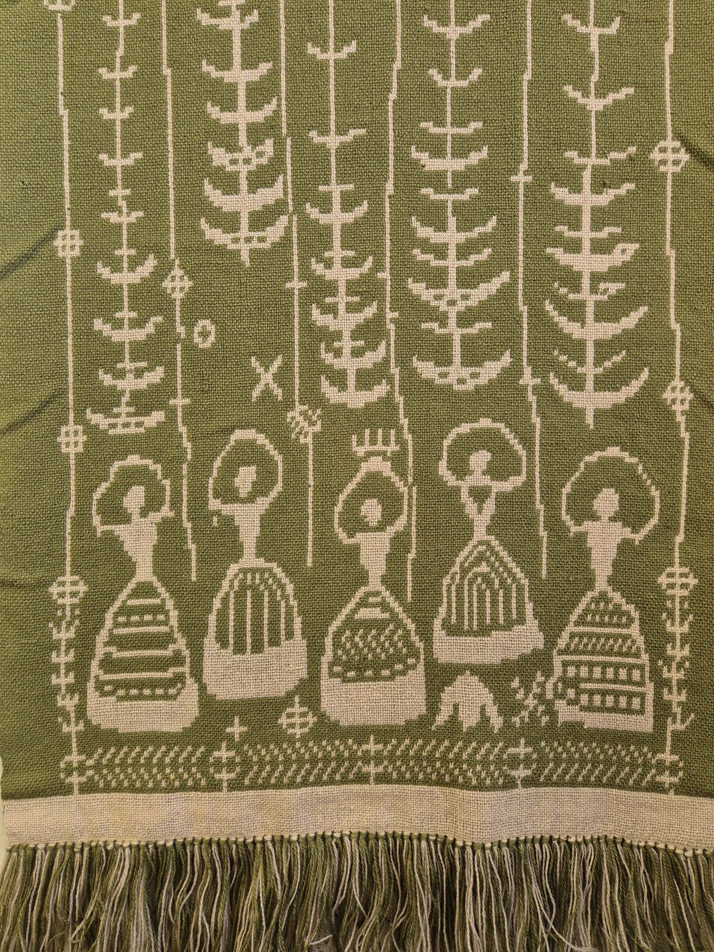 Elonkorjuu — Vintage Finnish Folk Art Wall Hanging by Laura Korpikaivo-Tamminen, 63 x 110 cm