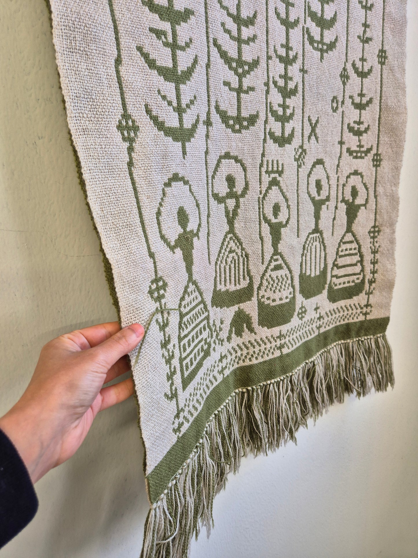 Elonkorjuu — Vintage Finnish Folk Art Wall Hanging by Laura Korpikaivo-Tamminen, 63 x 110 cm
