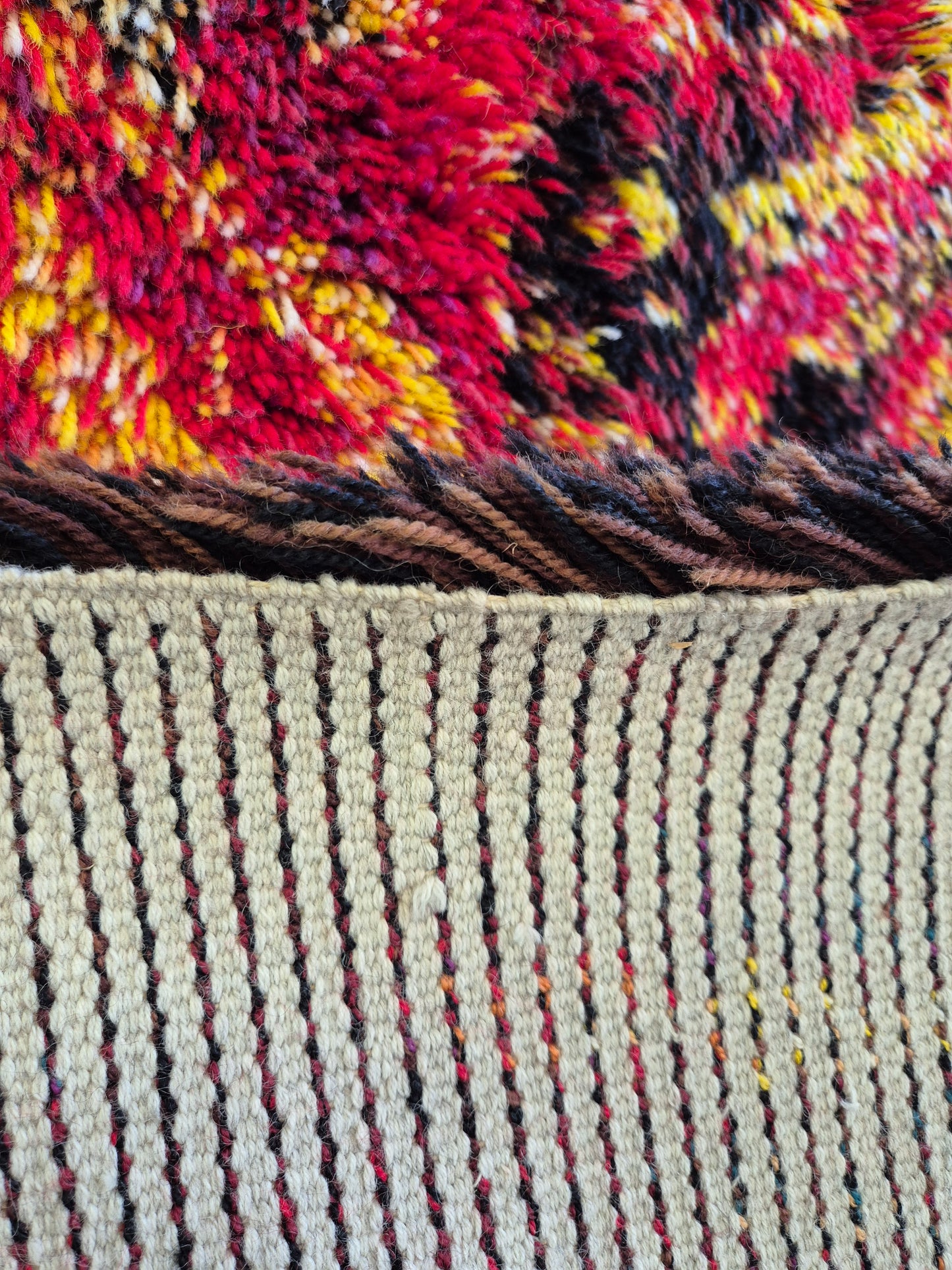 Vintage Finnish Wall Rug “Tulikukka” by Suvi Peura – Large Handwoven Textile Art 175 x 110 cm