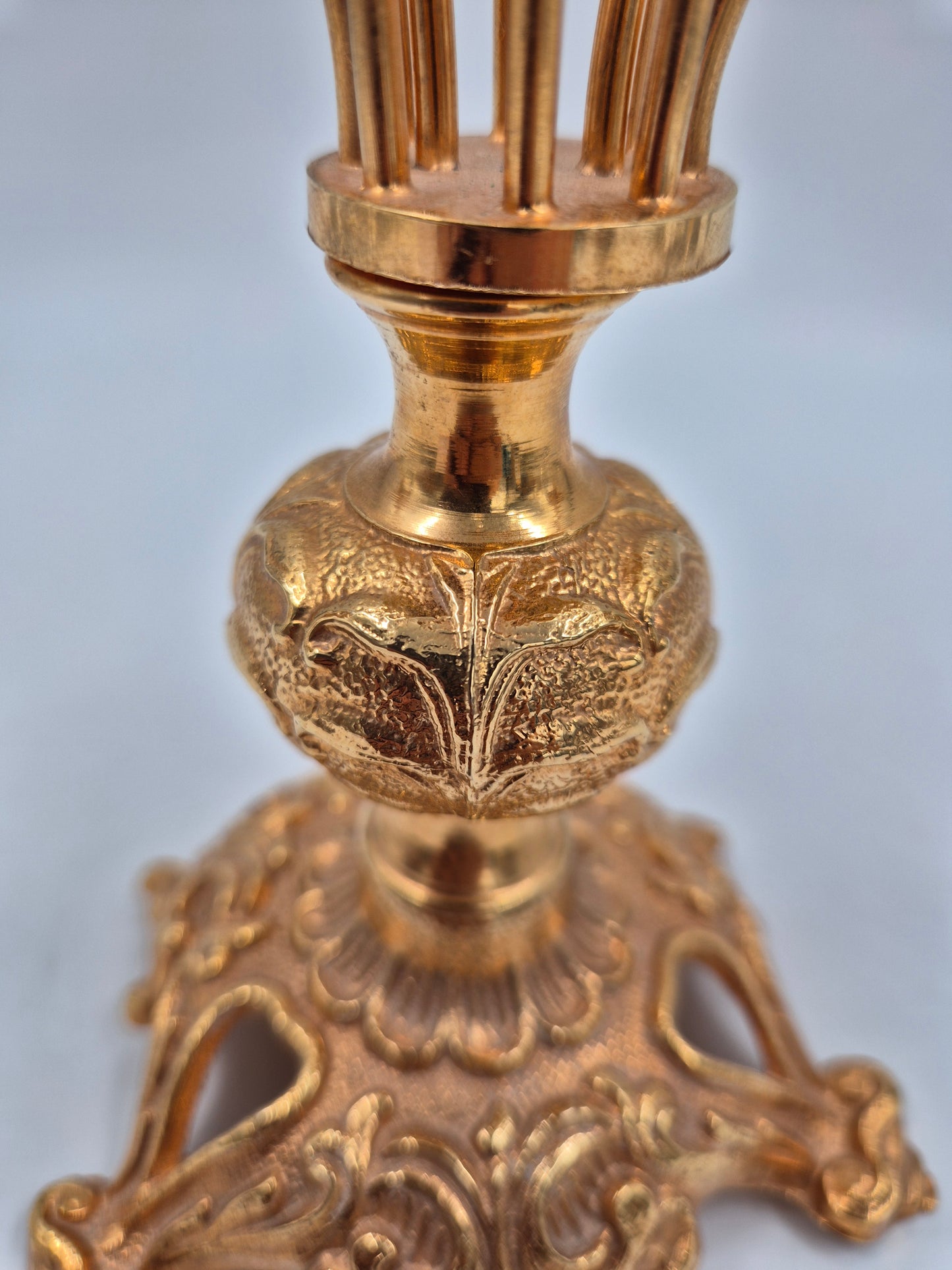 Vintage Turun Kristalli Crystal Candle Holder – Gold Candelabra 24,5 x 25,5 cm