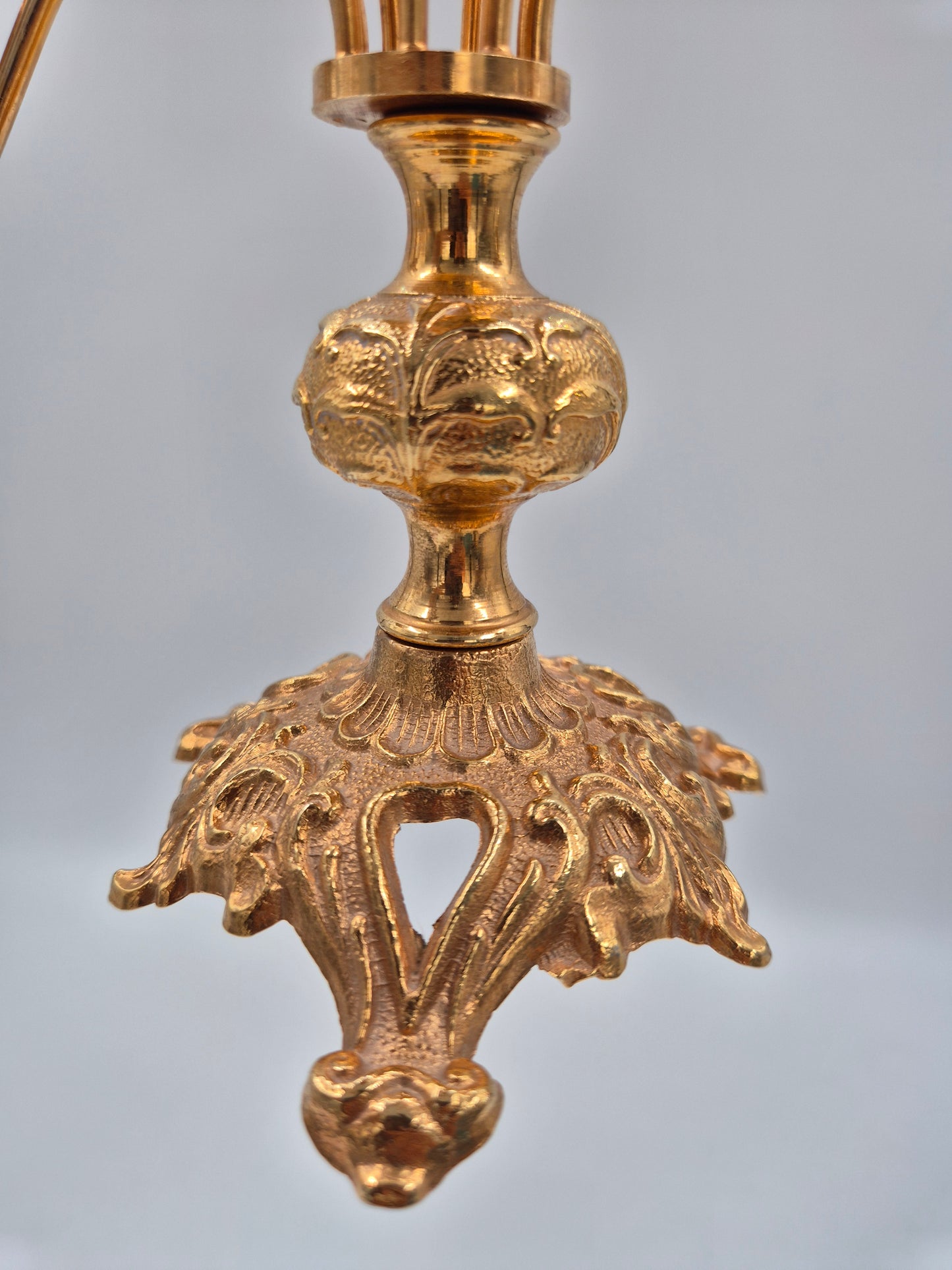 Vintage Turun Kristalli Crystal Candle Holder – Gold Candelabra 24,5 x 25,5 cm