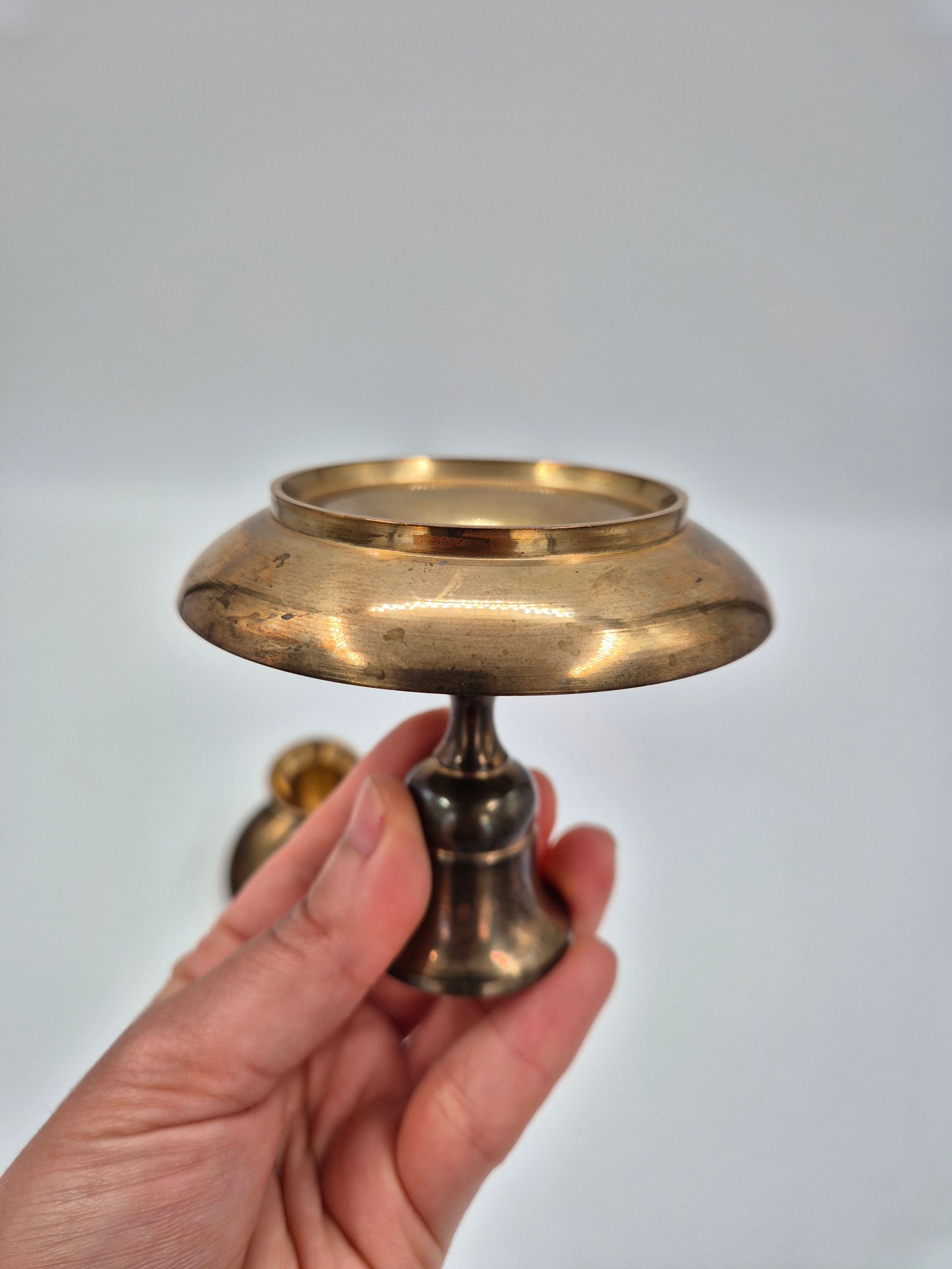 Pair of Vintage Brass Candle Holders