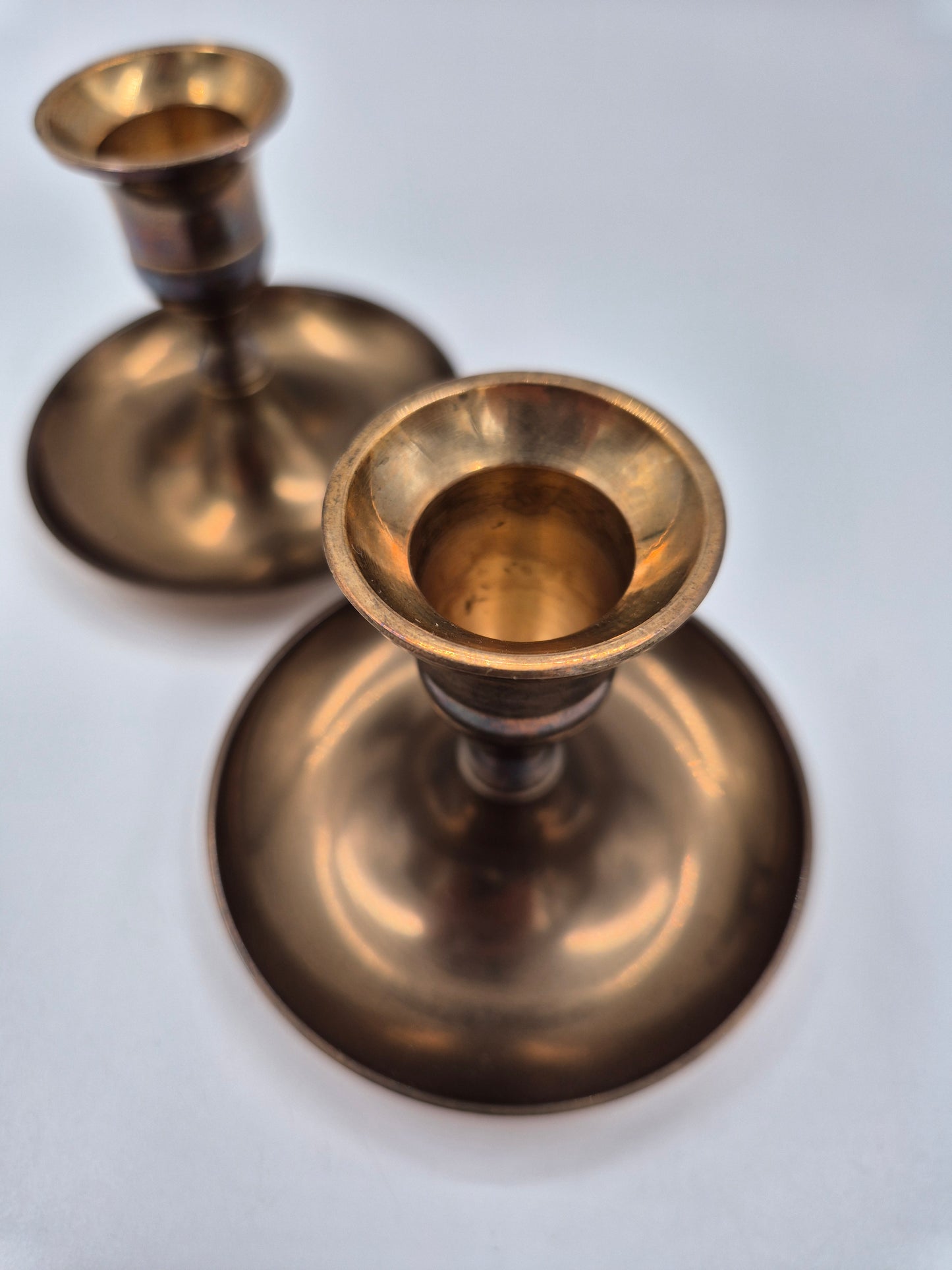 Pair of Vintage Brass Candle Holders