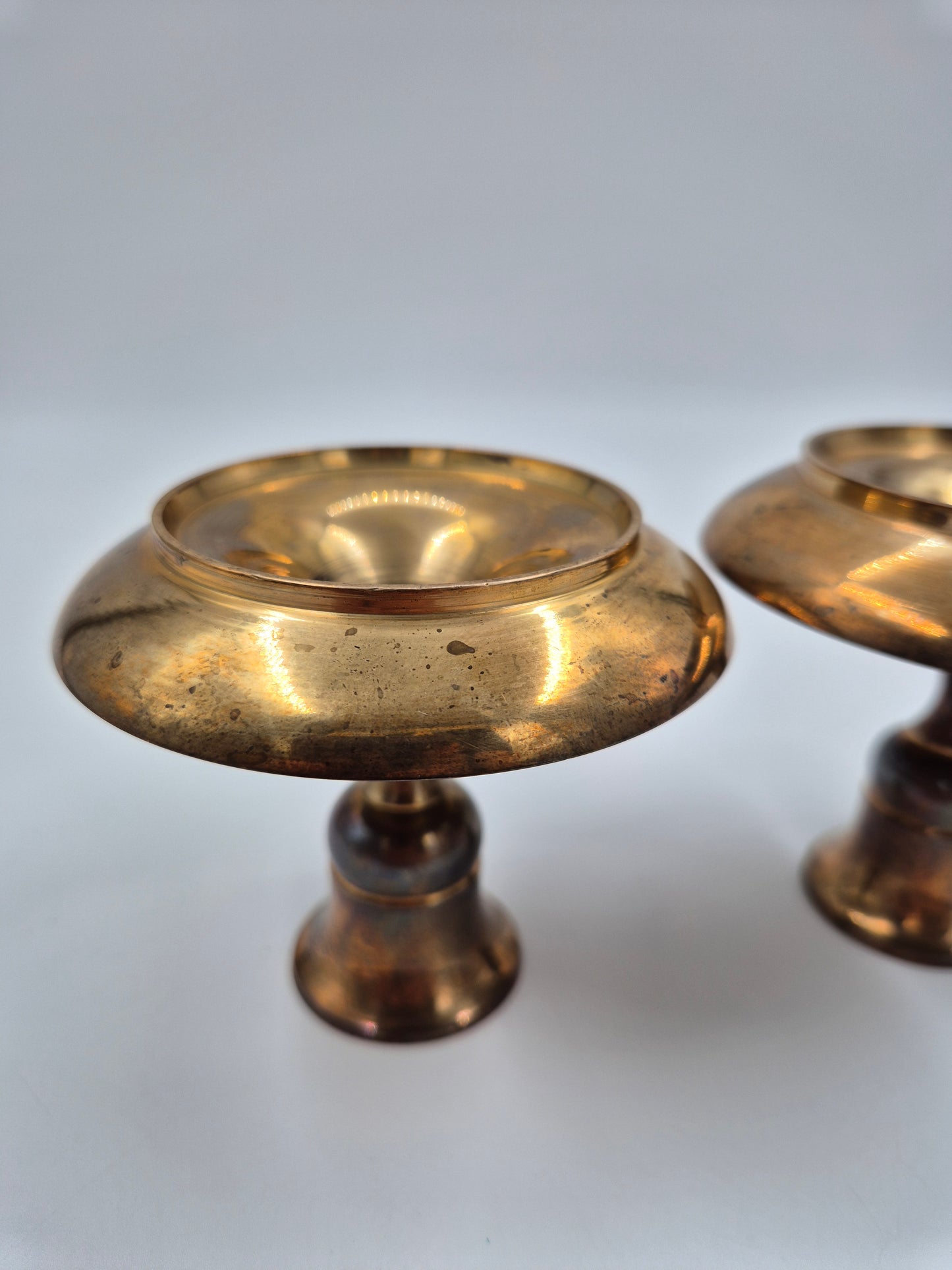 Pair of Vintage Brass Candle Holders