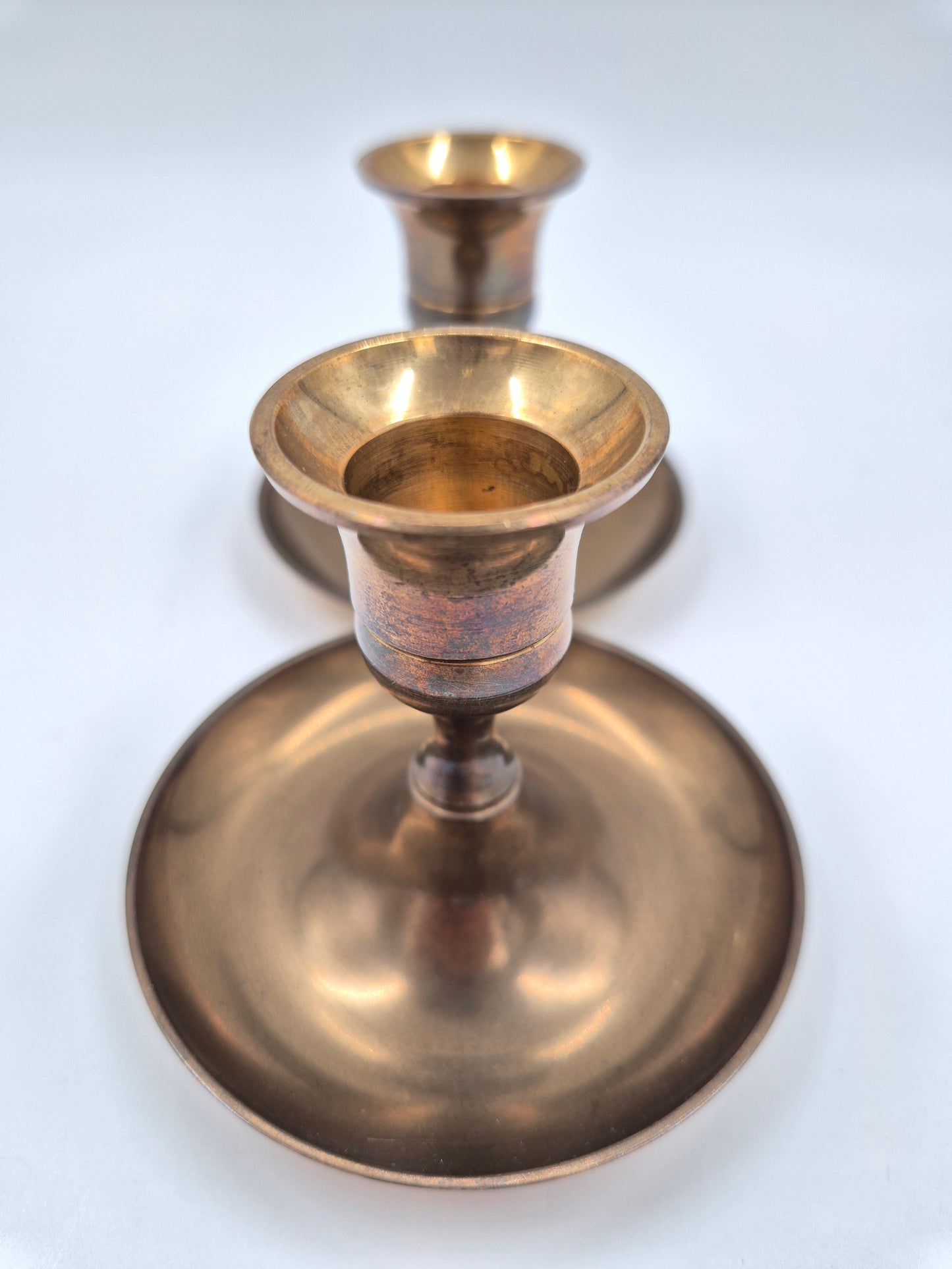 Pair of Vintage Brass Candle Holders