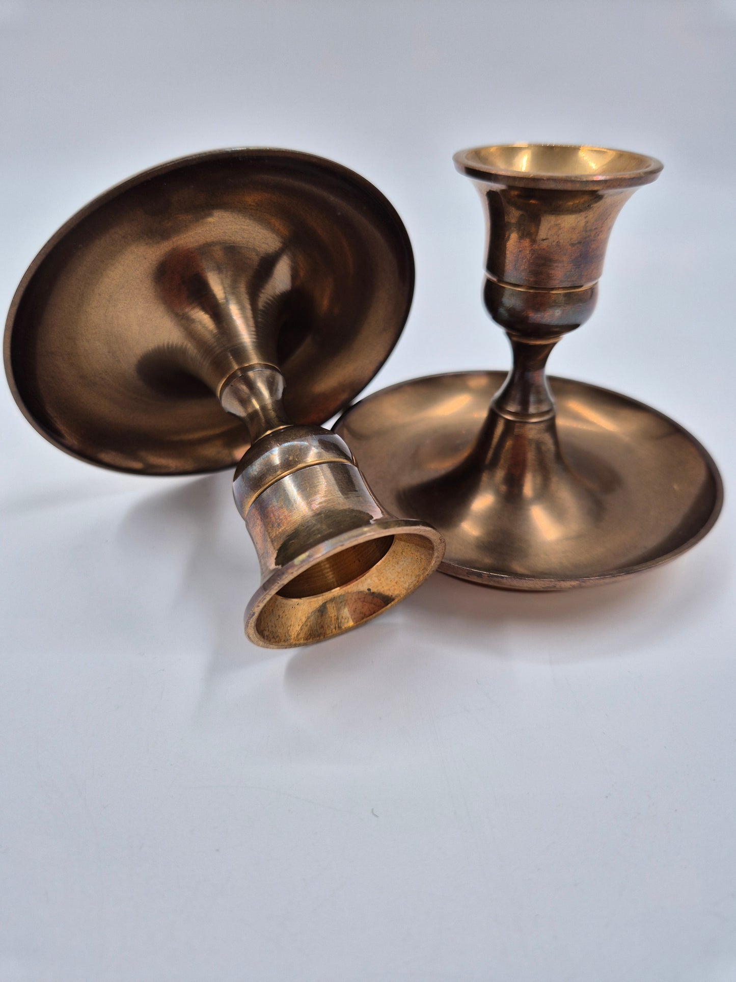Pair of Vintage Brass Candle Holders