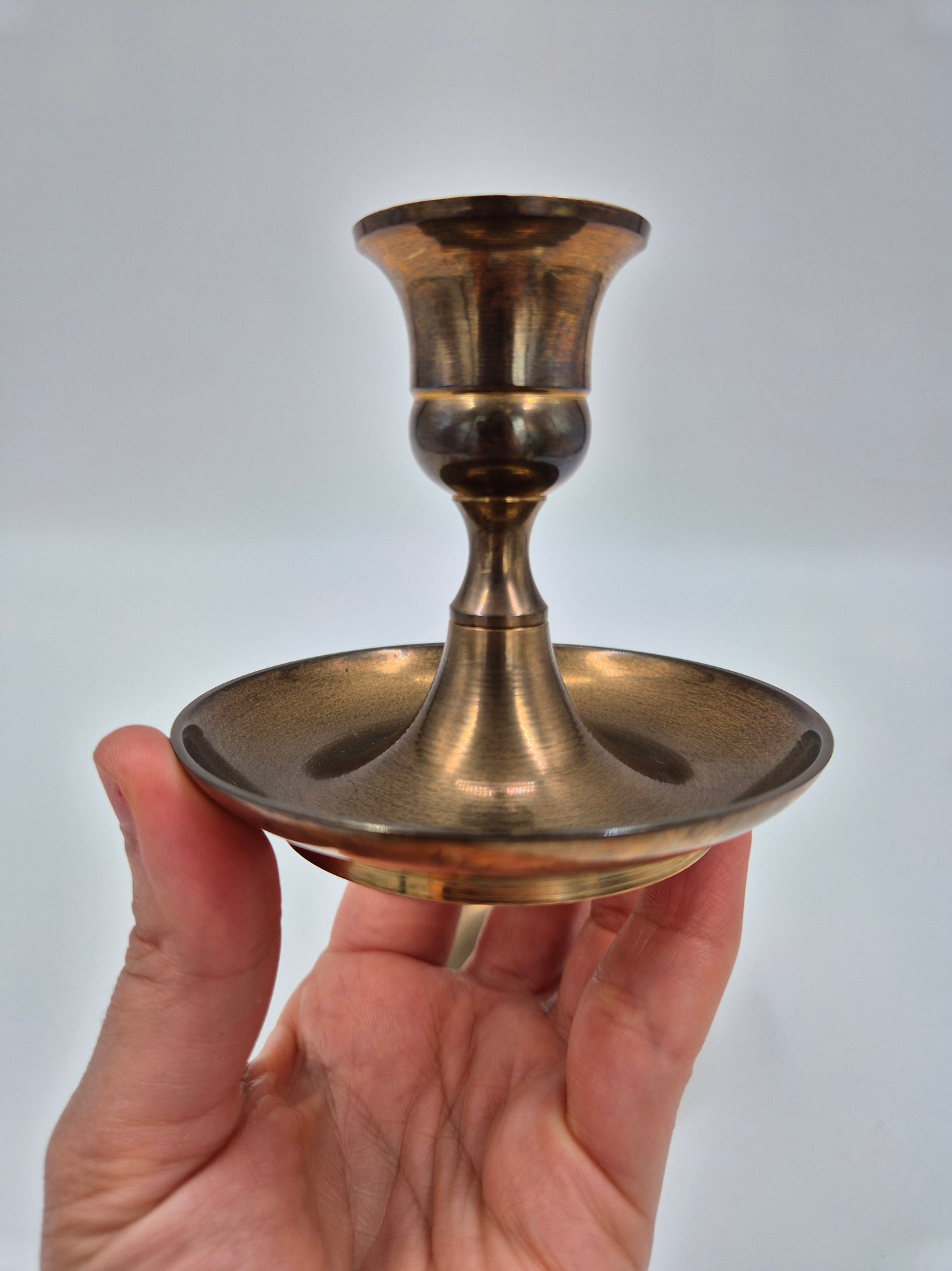 Pair of Vintage Brass Candle Holders