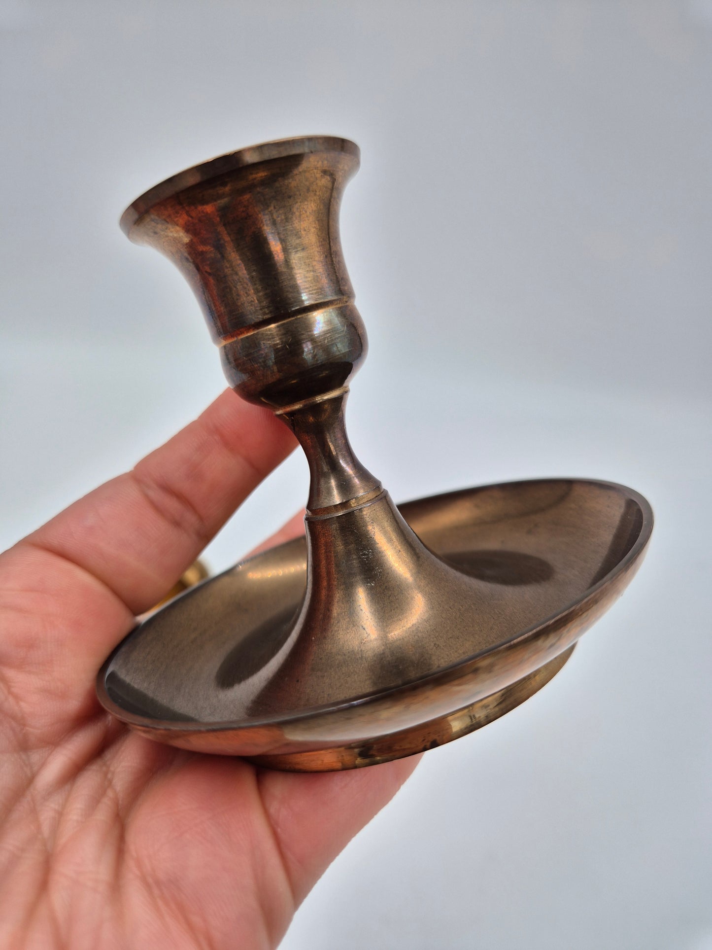 Pair of Vintage Brass Candle Holders