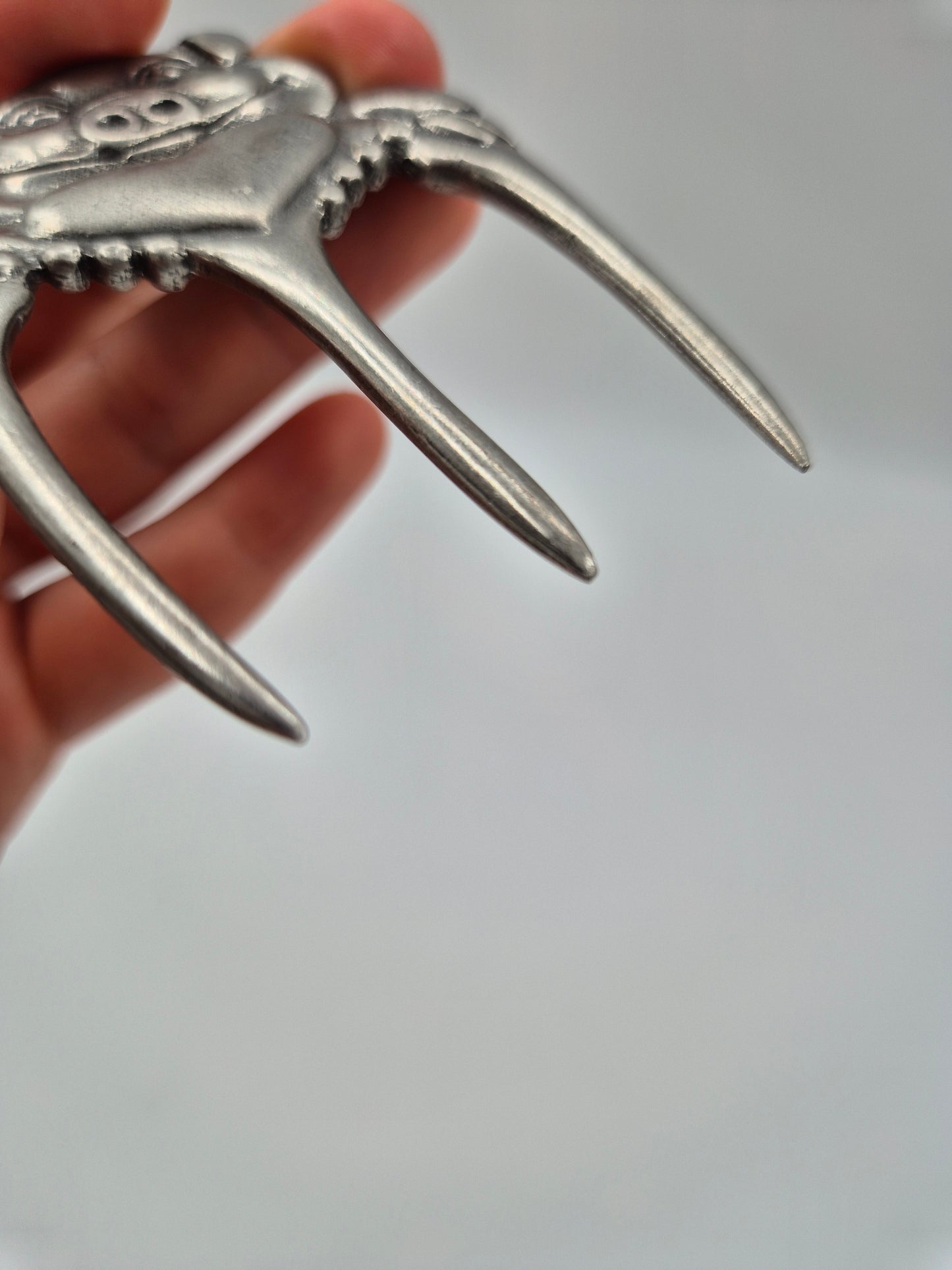 Vintage Pig Ham Fork – Silver Tone Scandinavian Serving Fork