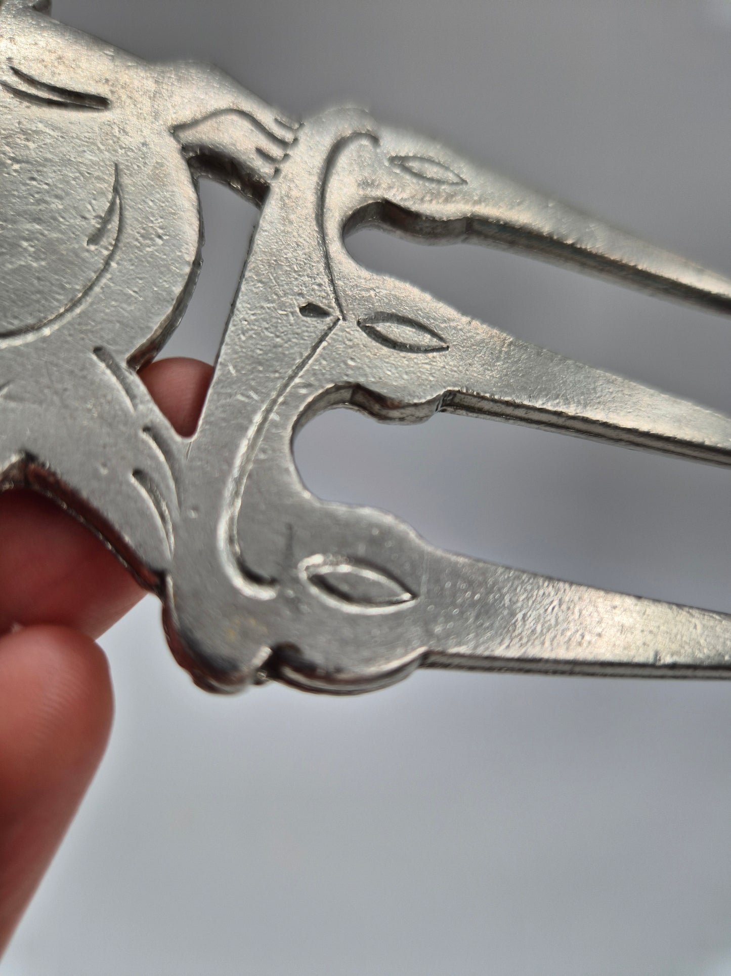 Vintage Swedish Pewter Ham Fork – Pig Design Serving Fork