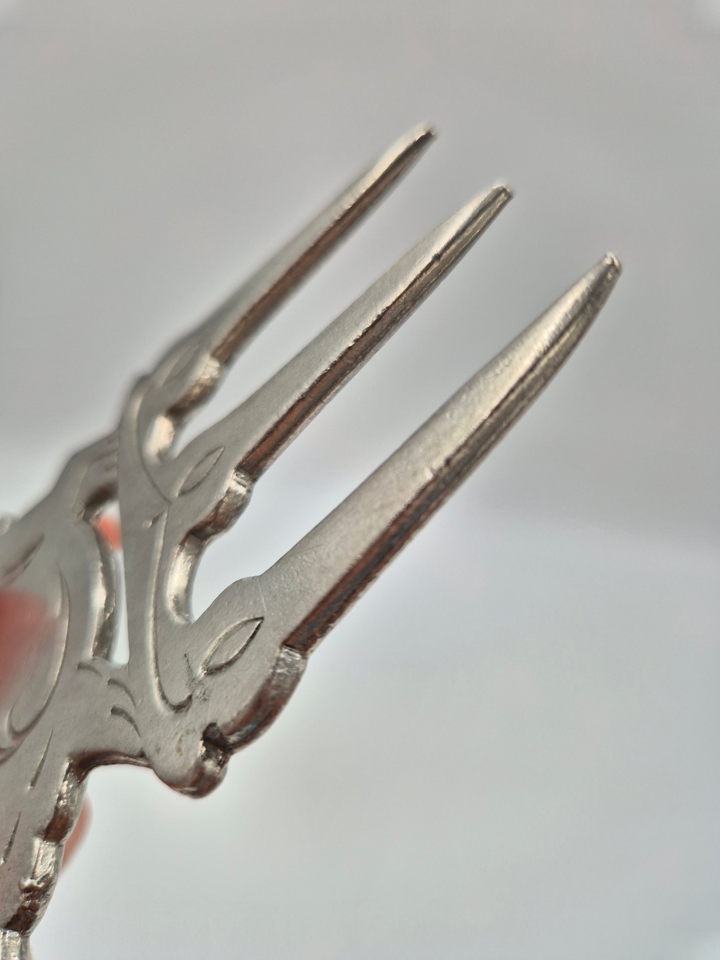 Vintage Swedish Pewter Ham Fork – Pig Design Serving Fork