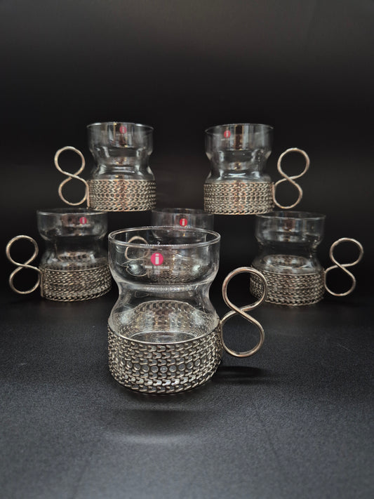 Set of Six Iittala Tsaikka Mulled Wine Mug – Timo Sarpaneva Design (1957)