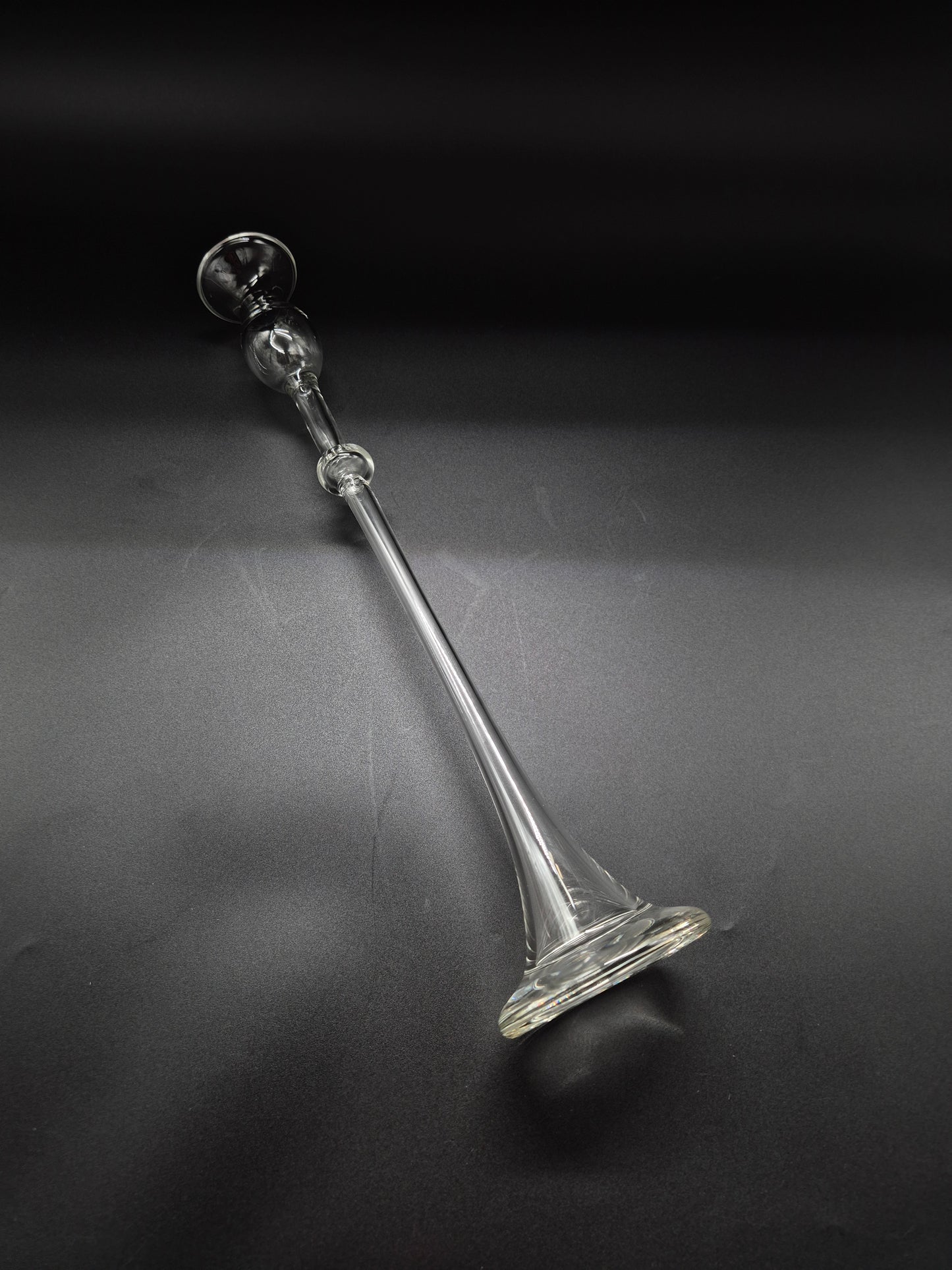 Vintage Kumela Glass Candlestick Holder 44.5 cm
