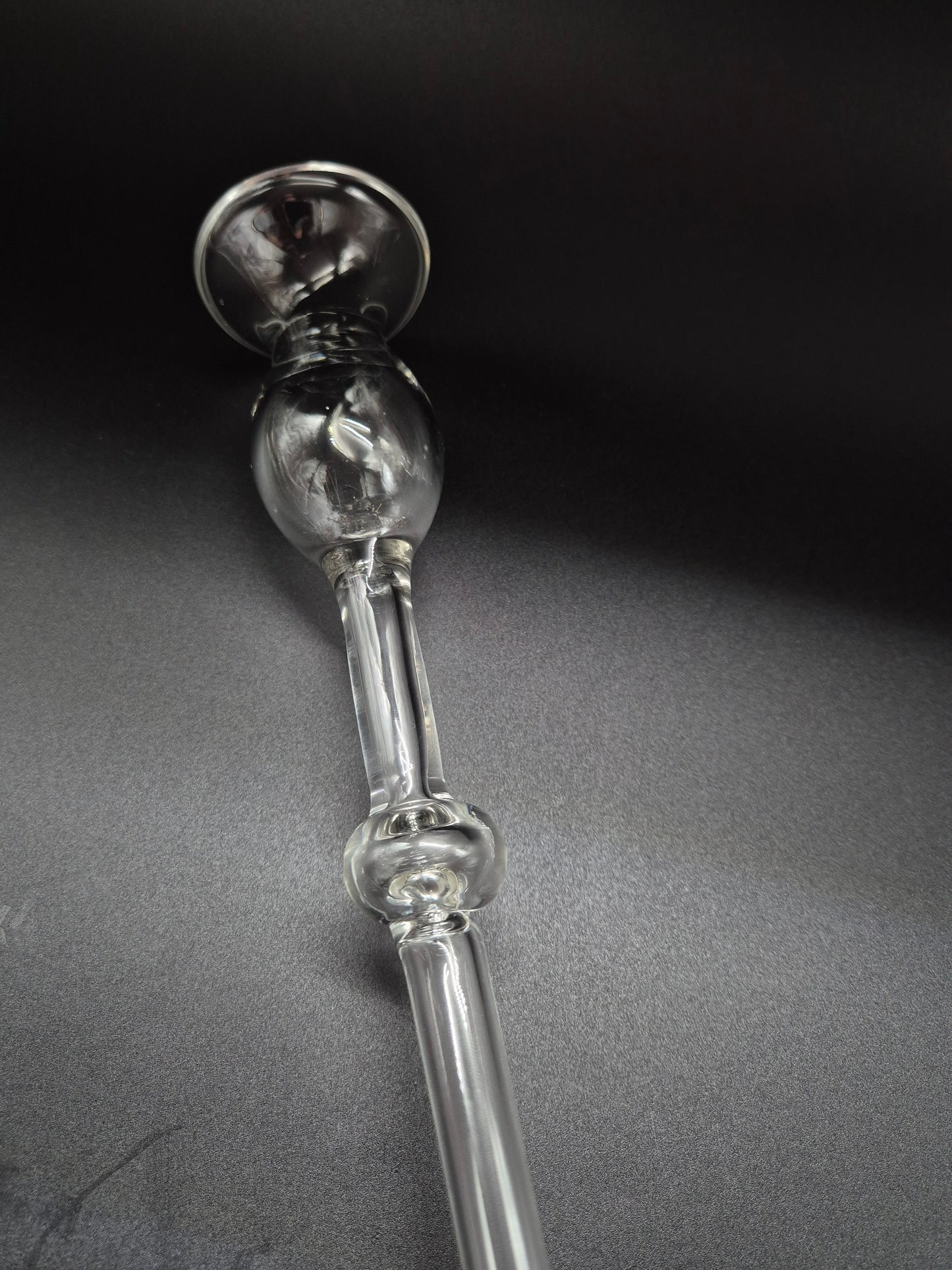 Vintage Kumela Glass Candlestick Holder 44.5 cm