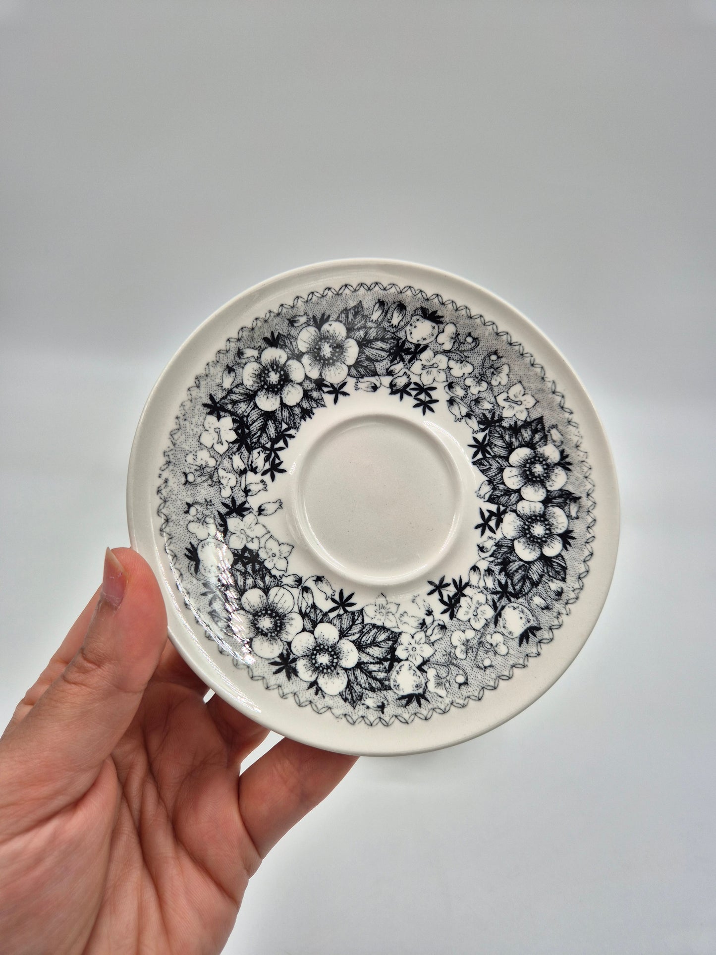 Set of 4 vintage Arabia Finland Talvikki Espresso Cup & Saucer – Finnish Floral Ceramic
