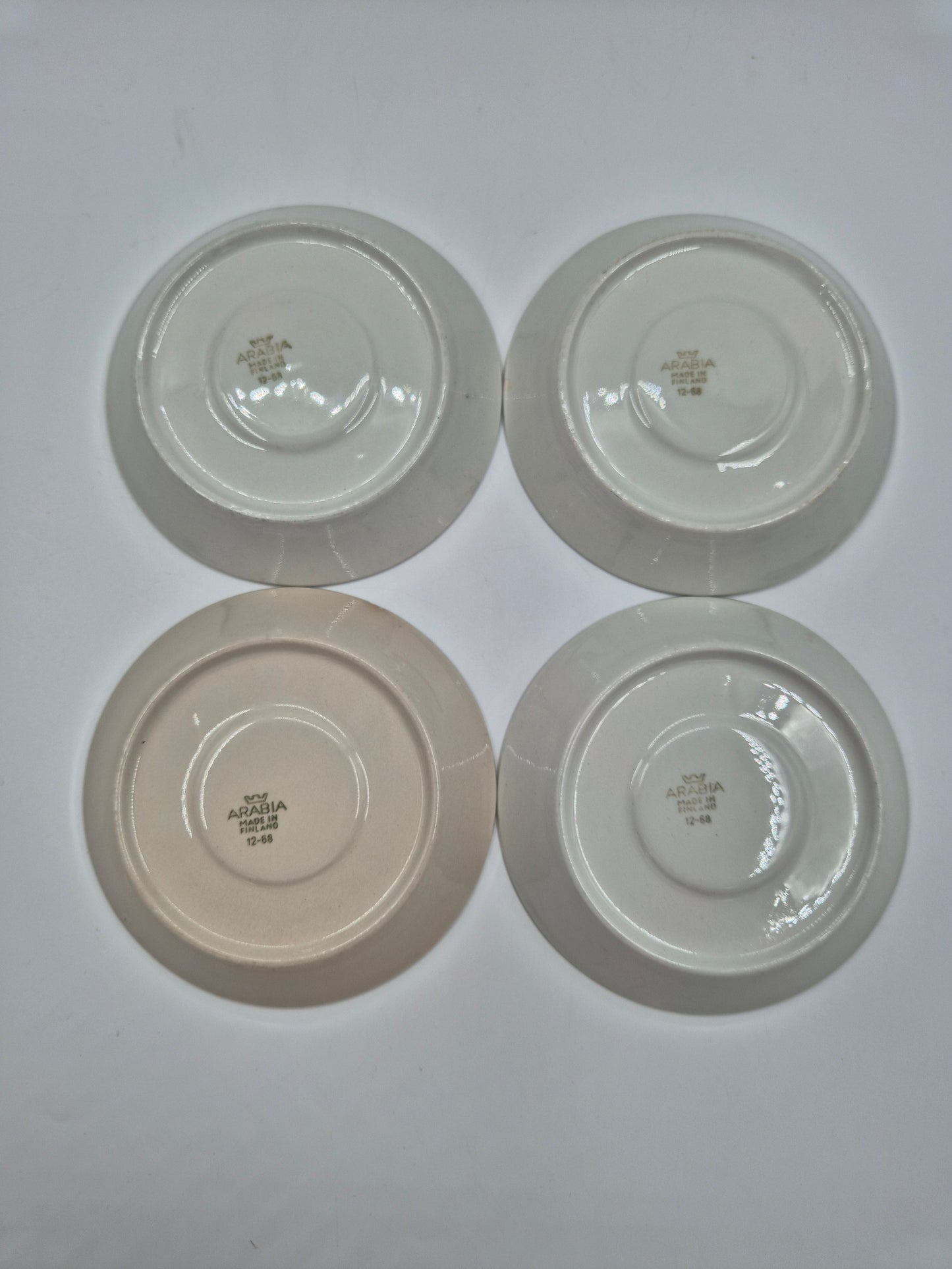 Set of Four Vintage Arabia Espresso Cup and Saucer - Model E