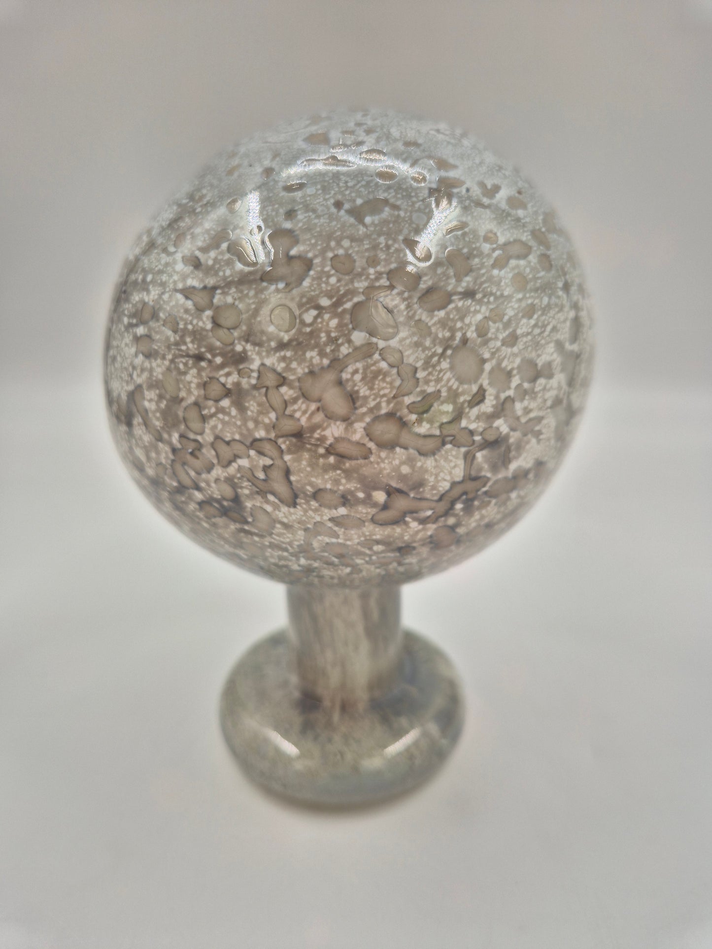 Oiva Toikka Helmipöllö Owl, Signed Art Glass Bird, Nuutajärvi Finland