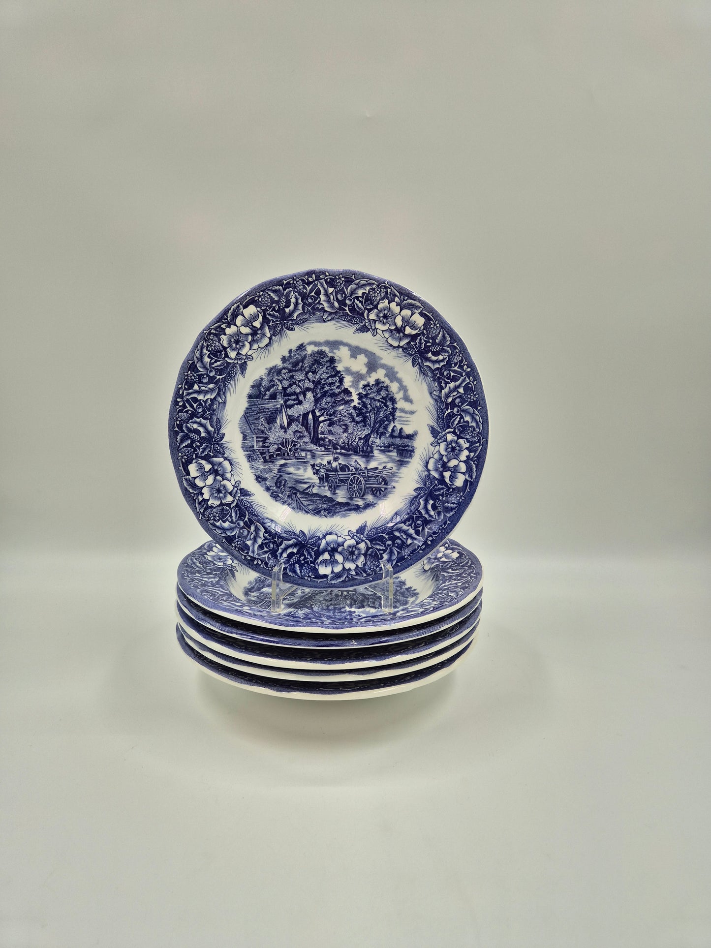 Set of 6 Ceramica Quadrifoglio Soup Plates