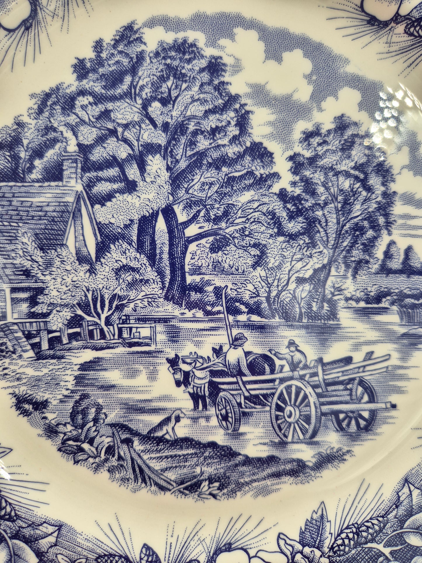 Set of 6 Ceramica Quadrifoglio Dinner Plates