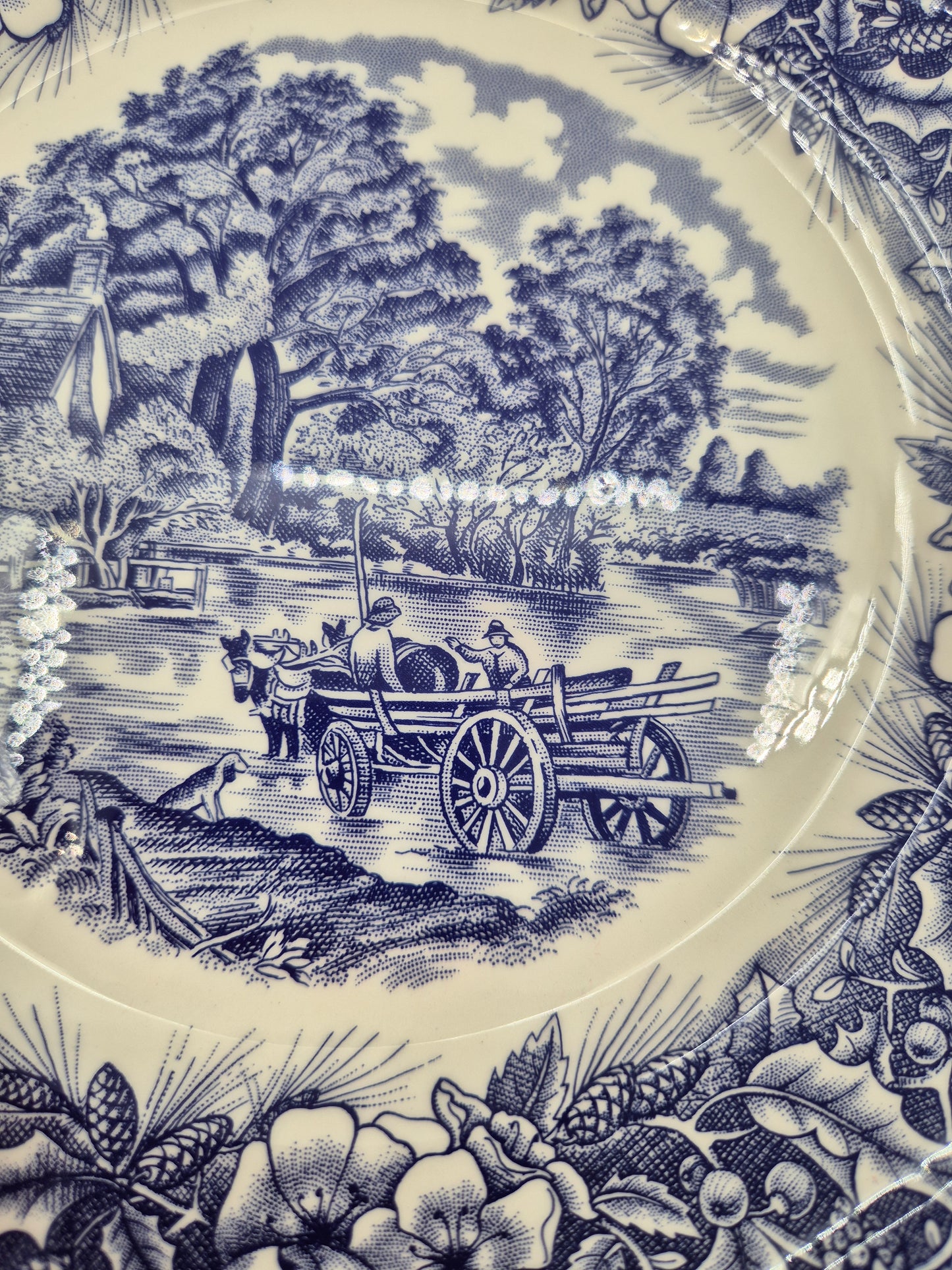 Set of 6 Ceramica Quadrifoglio Dinner Plates