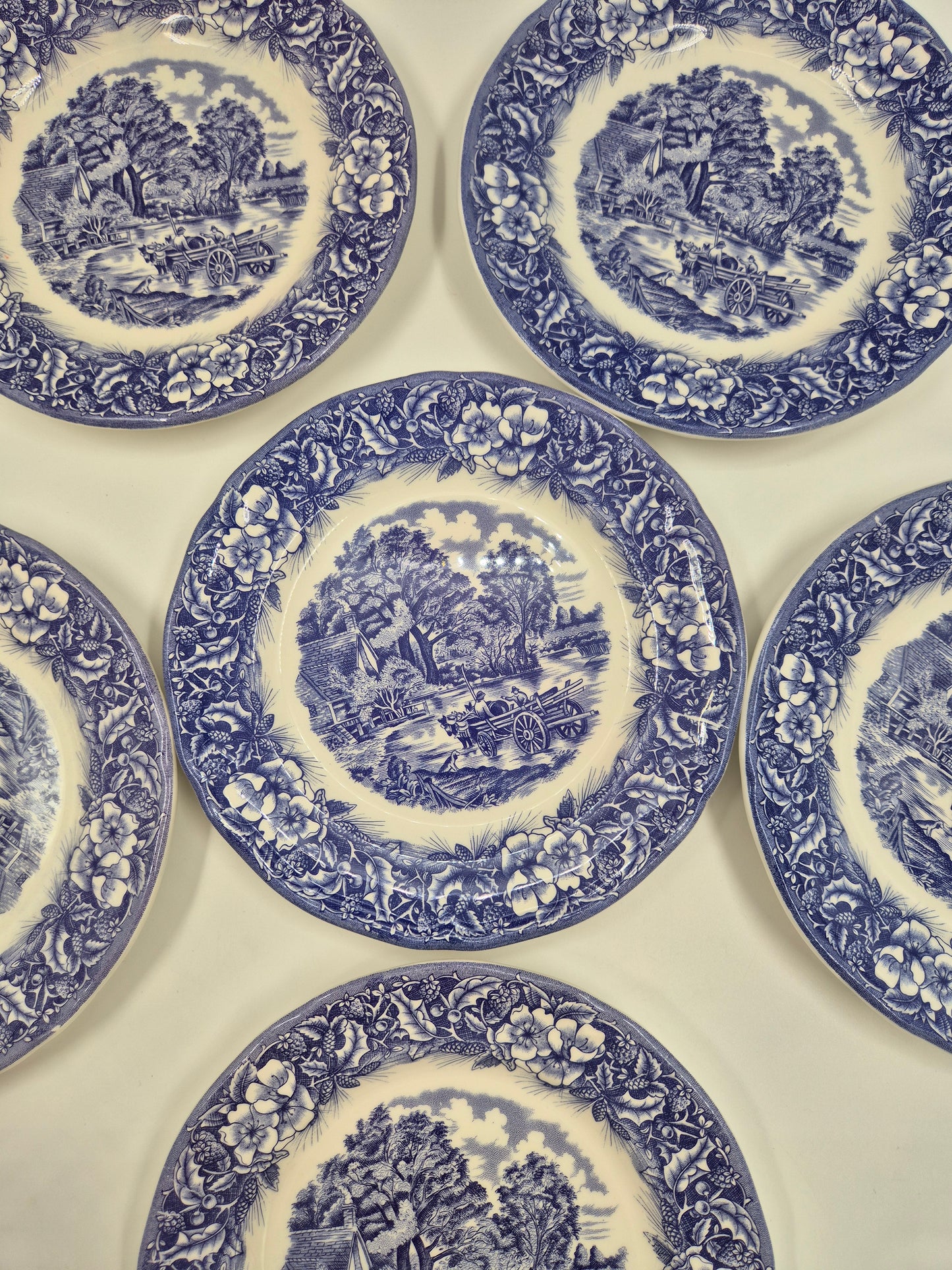 Set of 6 Ceramica Quadrifoglio Salad Plates
