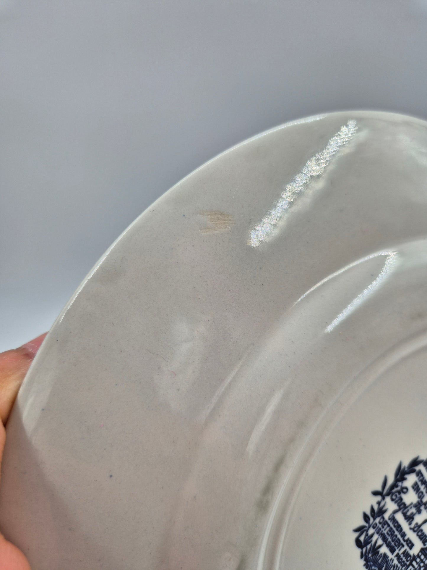 Set of 6 Vintage Broadhurst England Ironstone "English Scene" Plates 22.5 cm | Blue & White Transferware