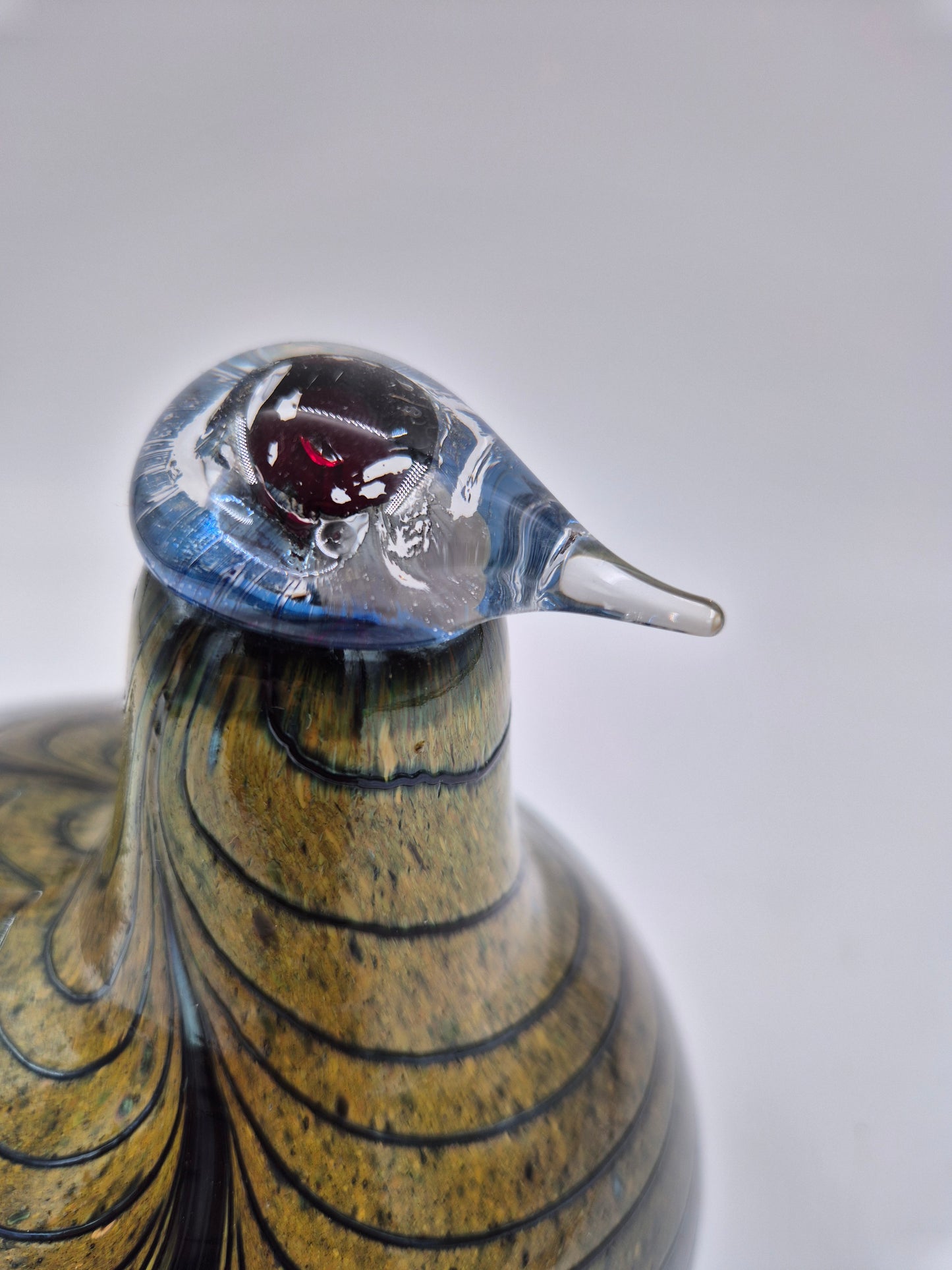 Vintage Nuutajärvi Oiva Toikka "Fasaani" Art Glass Bird 24.5 cm | Signed Finnish Glass Sculpture
