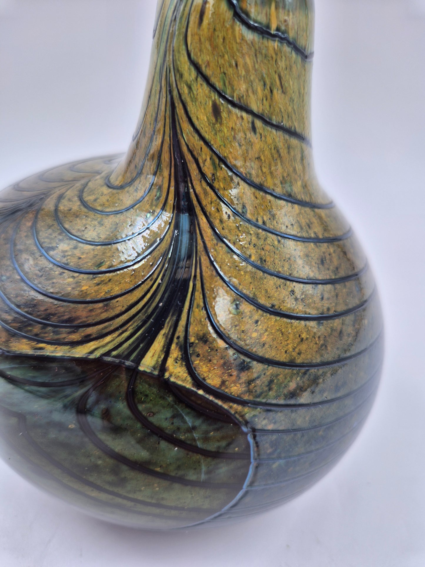 Vintage Nuutajärvi Oiva Toikka "Fasaani" Art Glass Bird 24.5 cm | Signed Finnish Glass Sculpture