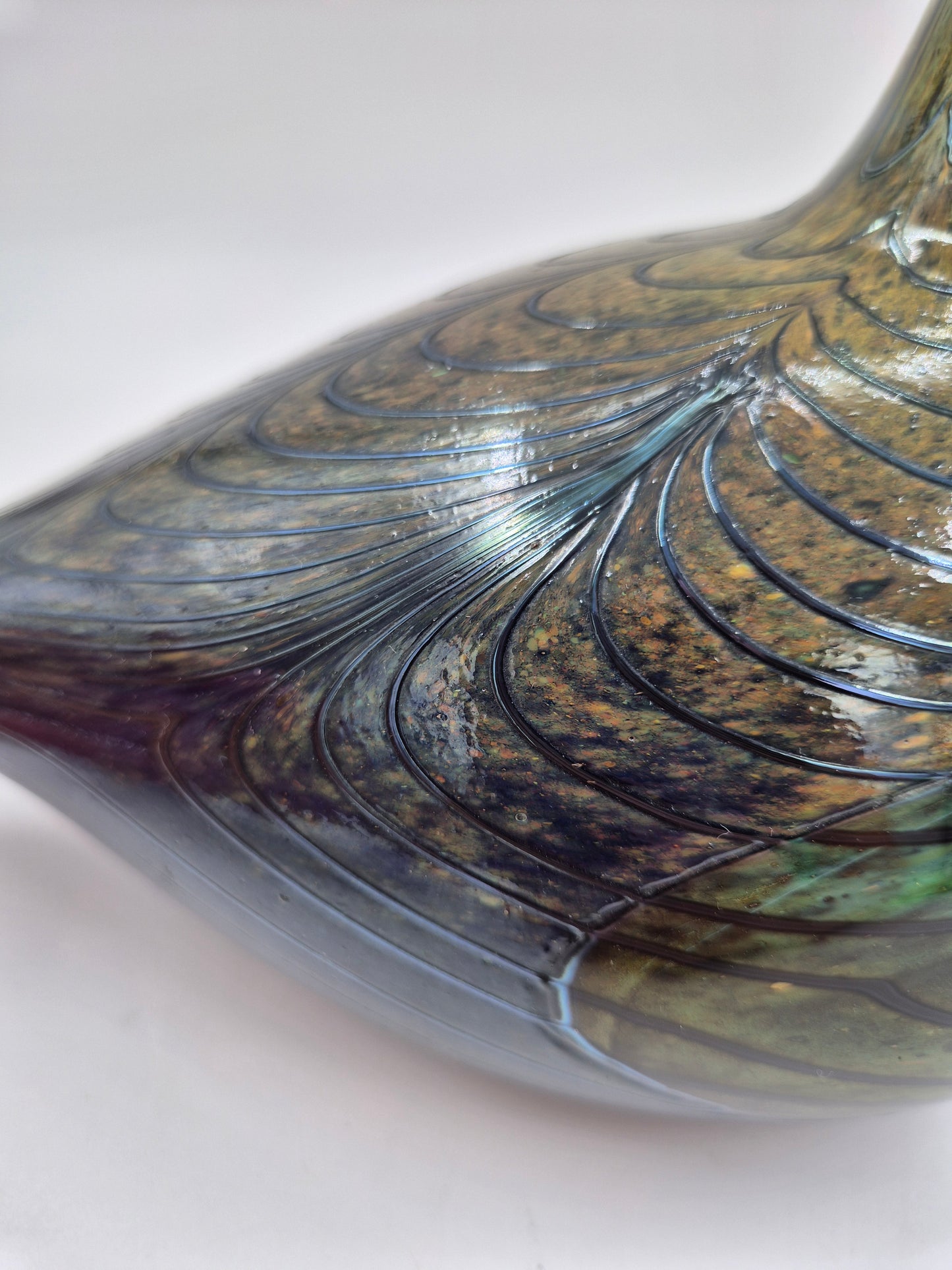 Vintage Nuutajärvi Oiva Toikka "Fasaani" Art Glass Bird 24.5 cm | Signed Finnish Glass Sculpture