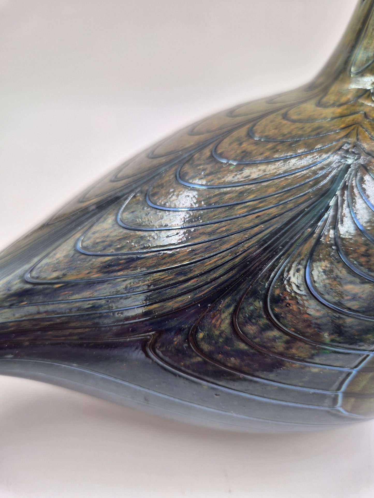 Vintage Nuutajärvi Oiva Toikka "Fasaani" Art Glass Bird 24.5 cm | Signed Finnish Glass Sculpture