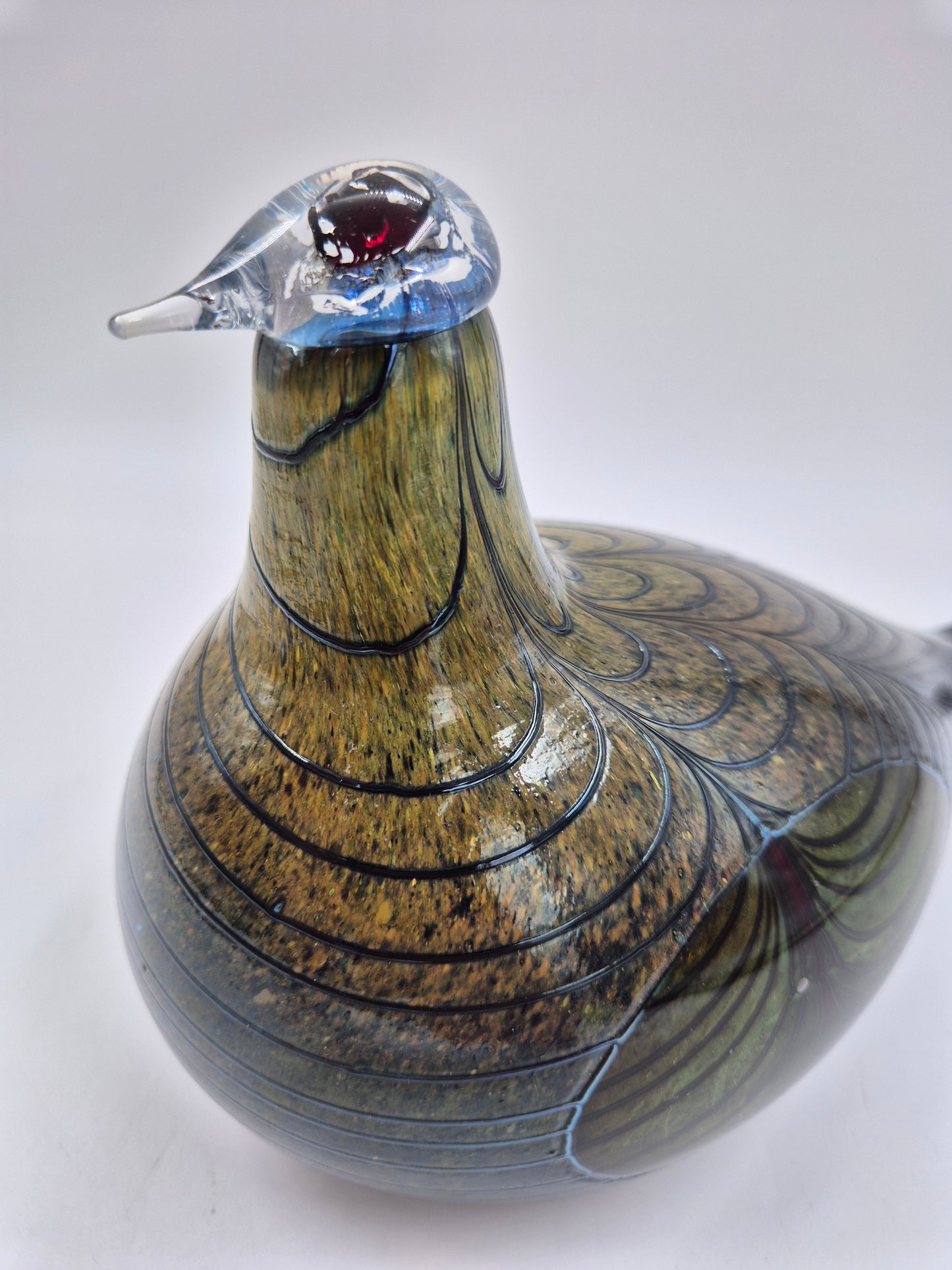 Vintage Nuutajärvi Oiva Toikka "Fasaani" Art Glass Bird 24.5 cm | Signed Finnish Glass Sculpture
