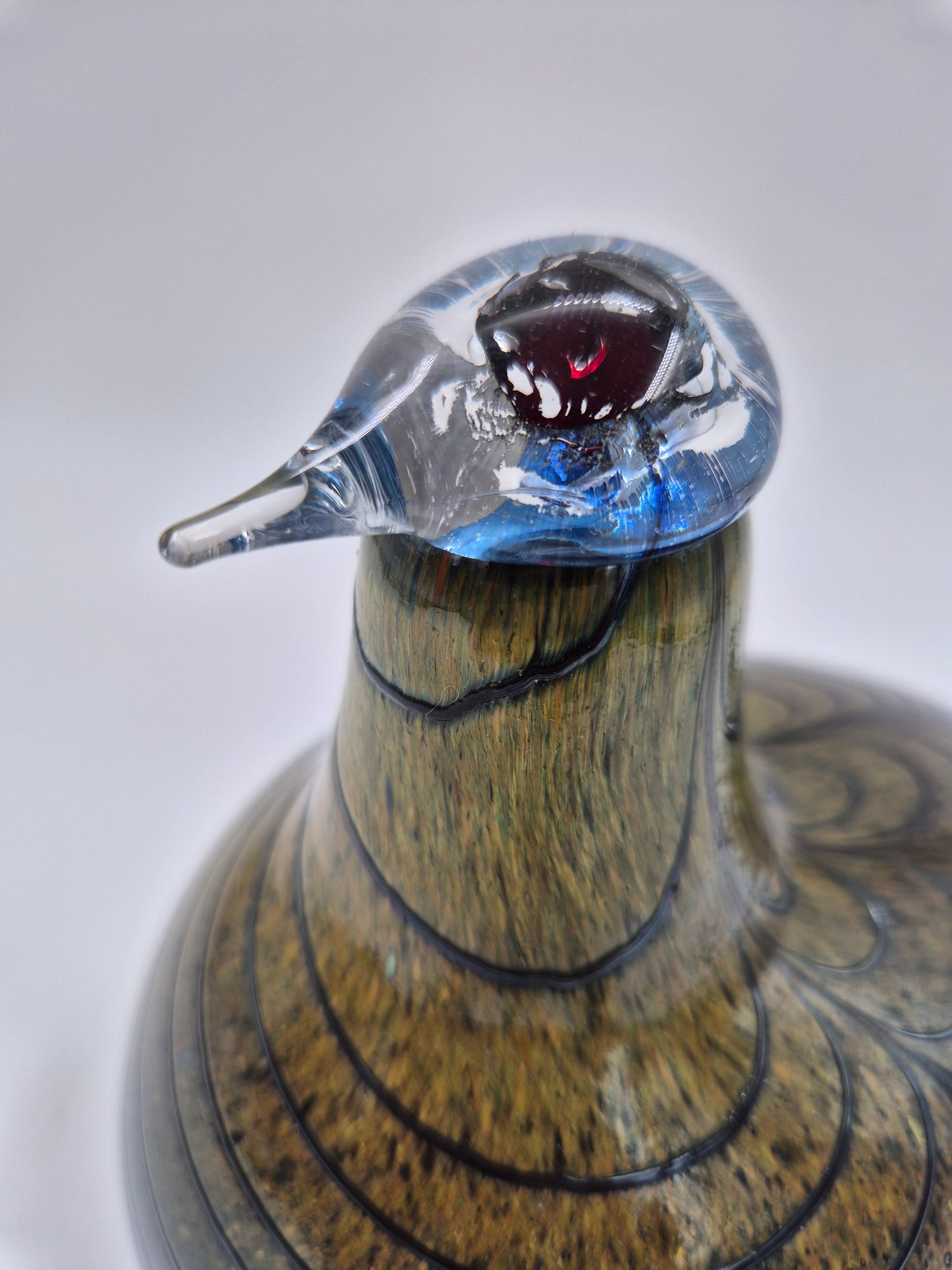 Vintage Nuutajärvi Oiva Toikka "Fasaani" Art Glass Bird 24.5 cm | Signed Finnish Glass Sculpture