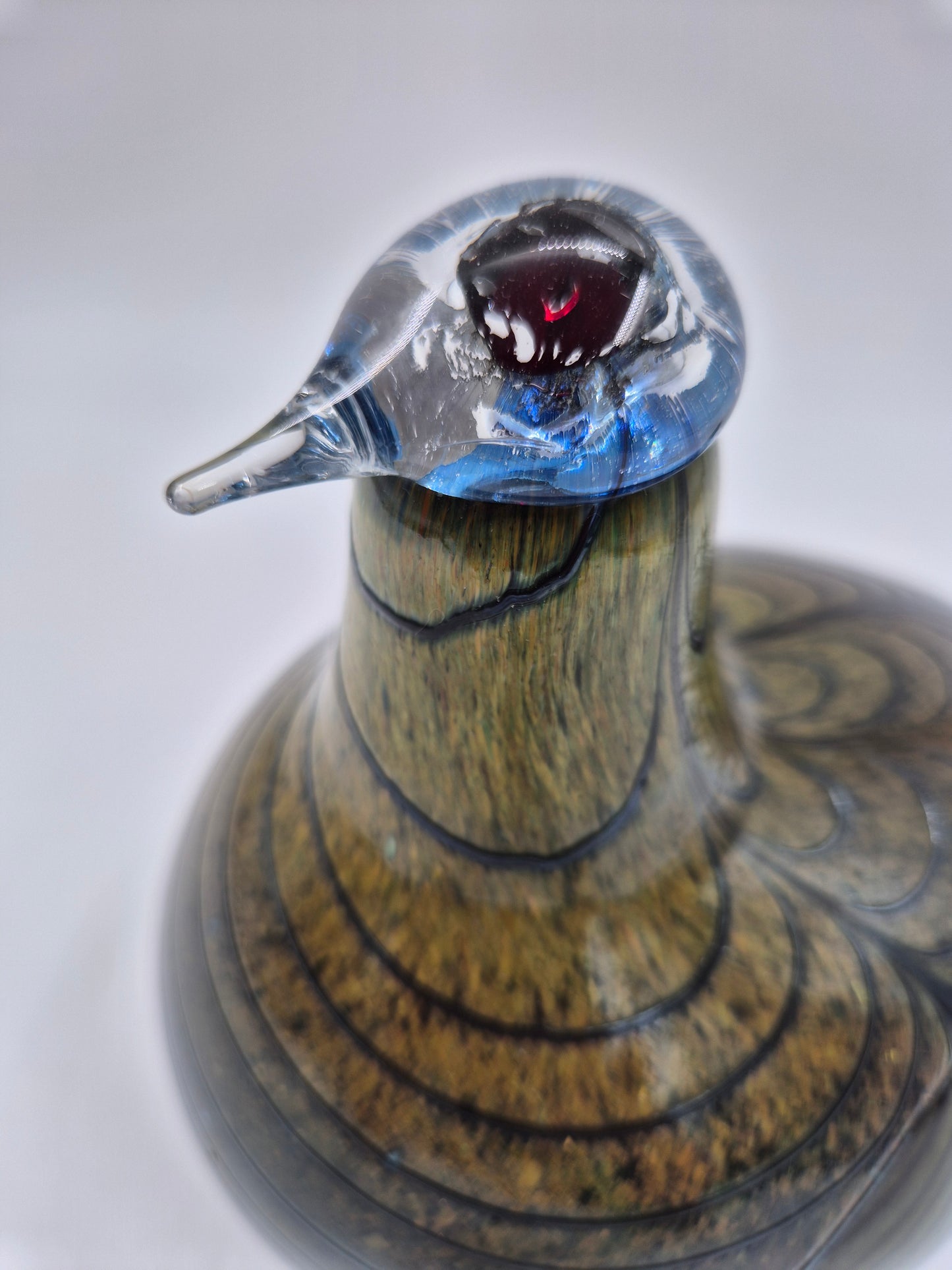 Vintage Nuutajärvi Oiva Toikka "Fasaani" Art Glass Bird 24.5 cm | Signed Finnish Glass Sculpture