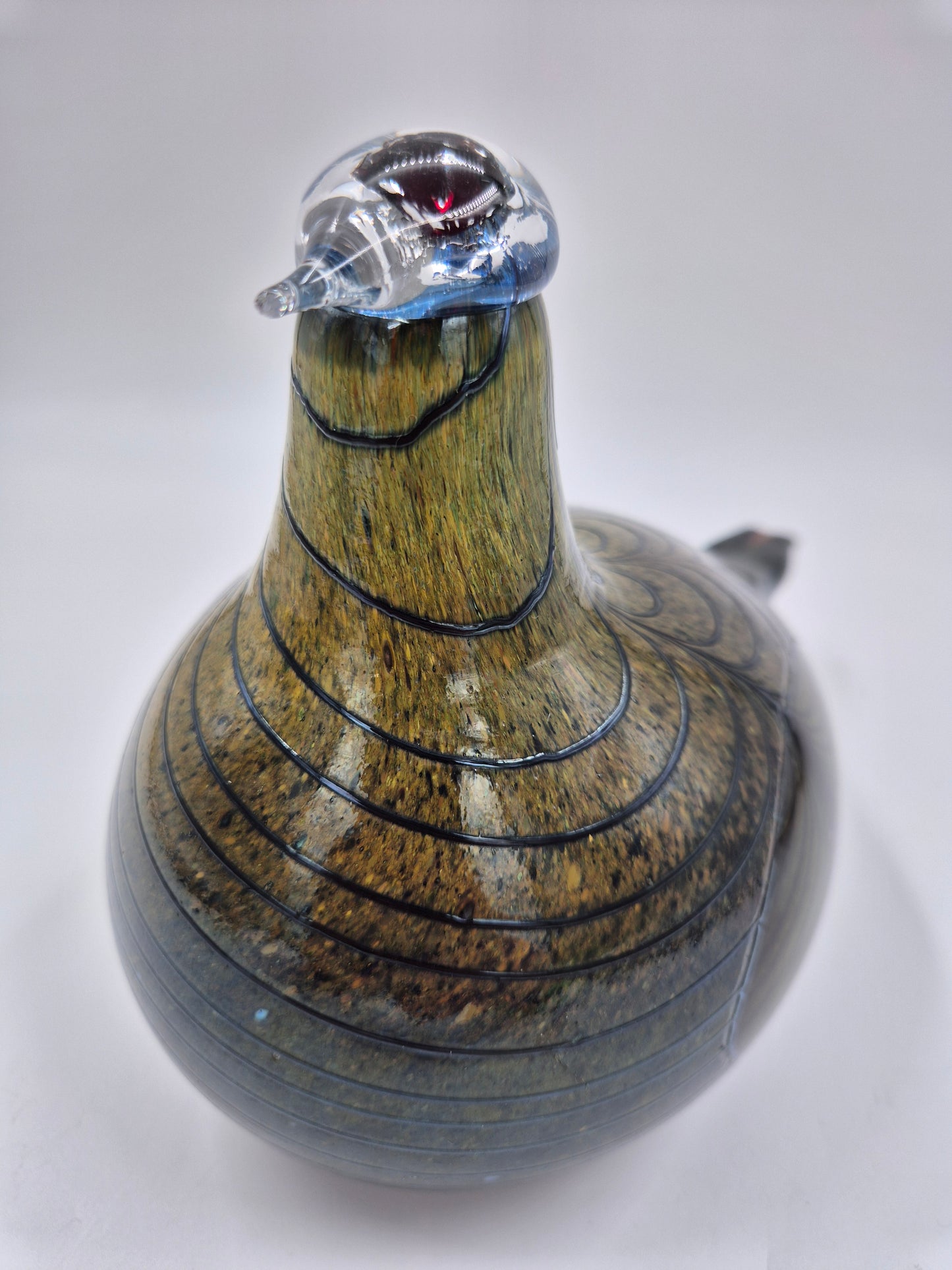 Vintage Nuutajärvi Oiva Toikka "Fasaani" Art Glass Bird 24.5 cm | Signed Finnish Glass Sculpture