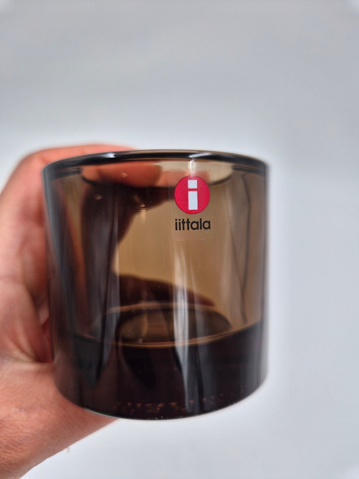 Vintage Iittala Kivi Candle Holder Sand (Hiekka) | Finnish Design by Heikki Orvola | Scandinavian Glass Tealight Holder