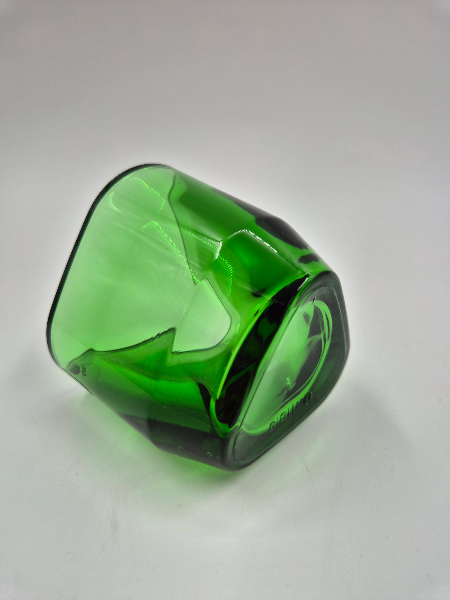 Iittala Tris Green Candle Holder | Alfredo Häberli Design | Finnish Glass Tealight Votive | Scandinavian Decor