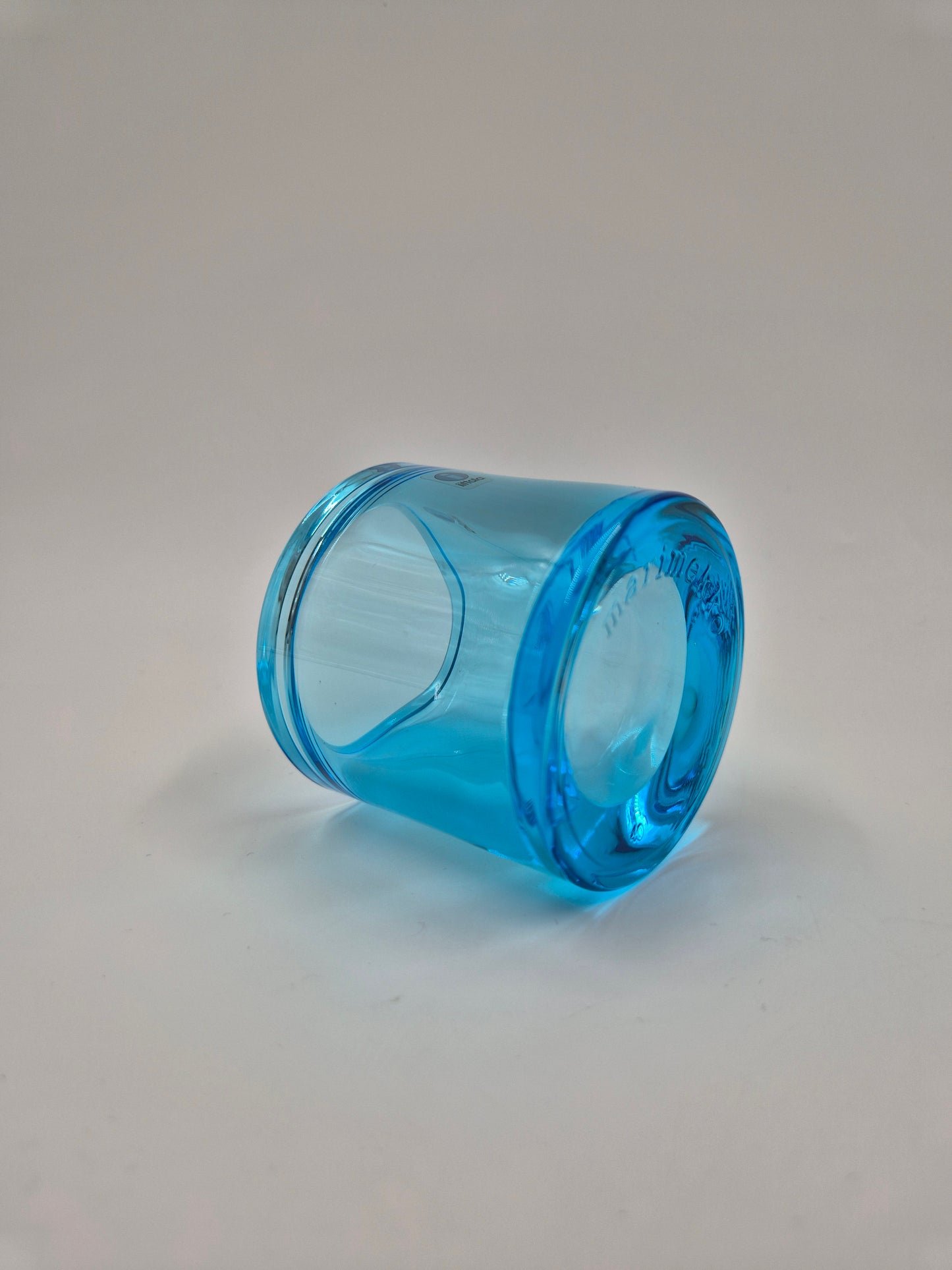Iittala Kivi Light Blue Candle Holder 60 mm | Heikki Orvola | Finnish Art Glass | Scandinavian Design | Vintage Tealight Holder