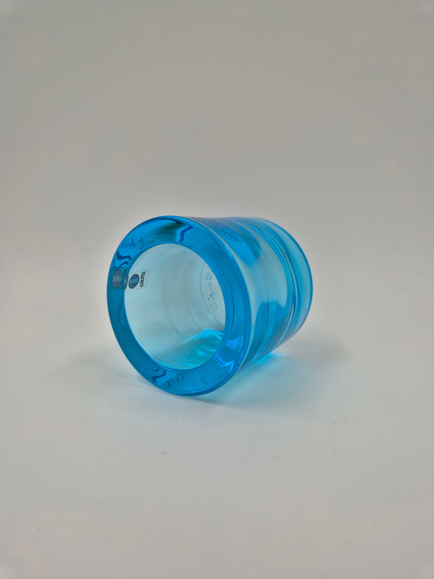 Iittala Kivi Light Blue Candle Holder 60 mm | Heikki Orvola | Finnish Art Glass | Scandinavian Design | Vintage Tealight Holder