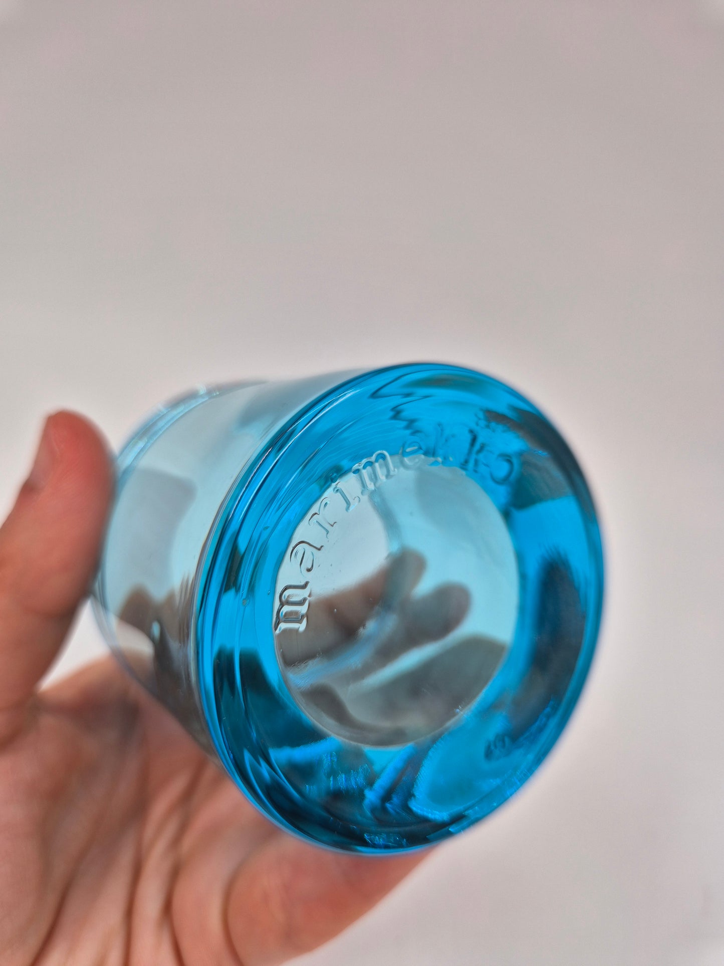 Iittala Kivi Light Blue Candle Holder 60 mm | Heikki Orvola | Finnish Art Glass | Scandinavian Design | Vintage Tealight Holder