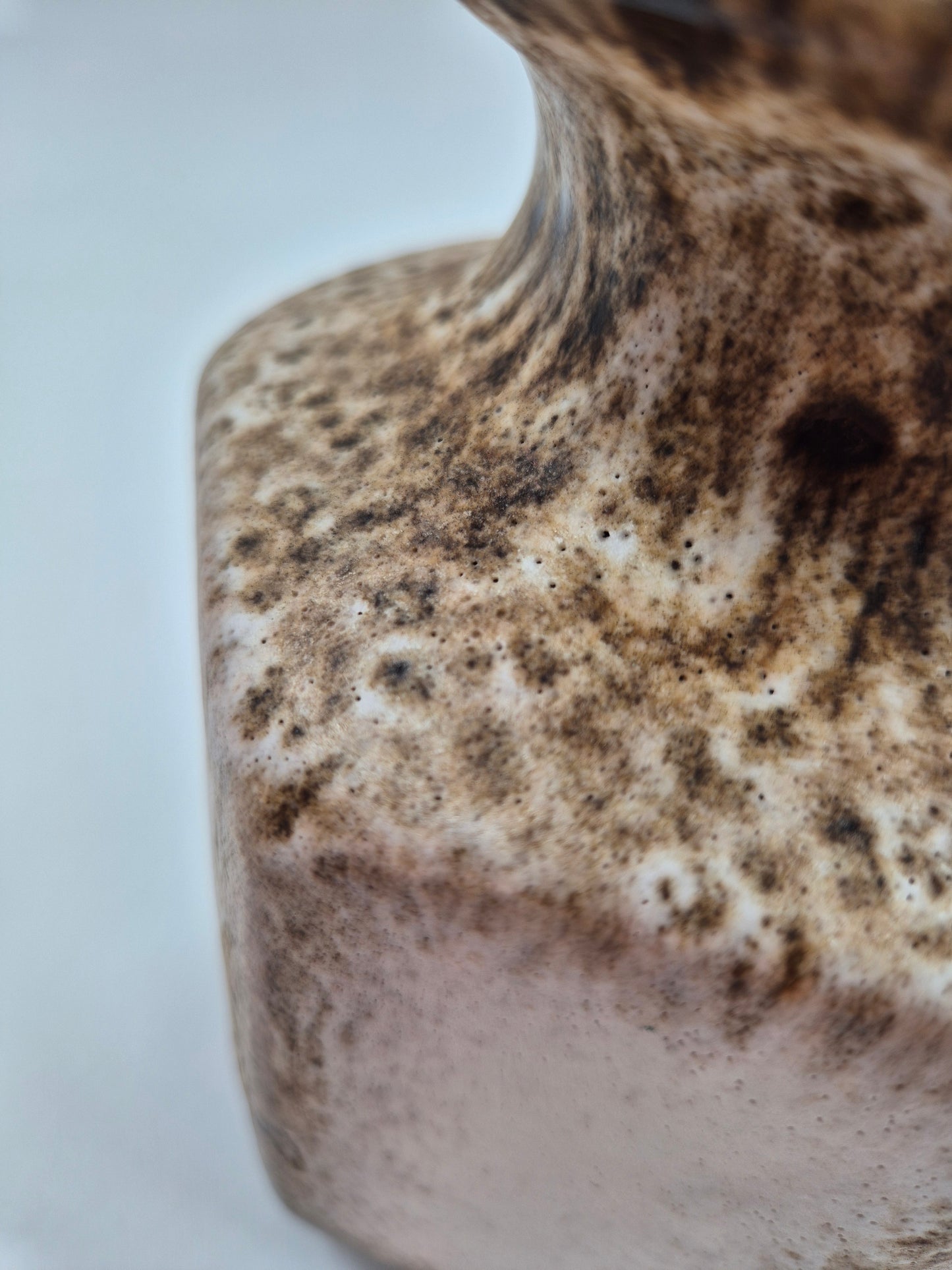 Scheurich Keramik 297-16 Vase – Vintage West German Pottery Vase in Brown & Cream Glaze | Mid Century Modern