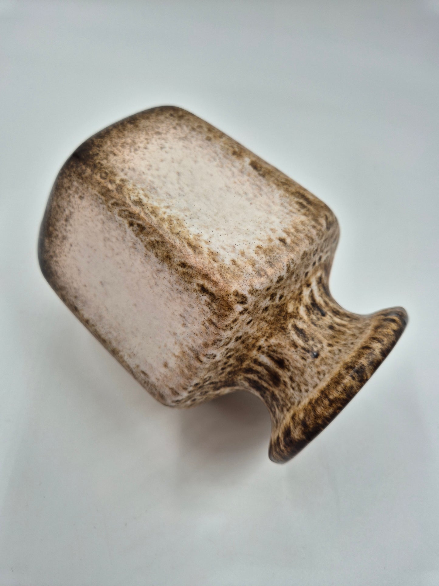 Scheurich Keramik 297-16 Vase – Vintage West German Pottery Vase in Brown & Cream Glaze | Mid Century Modern