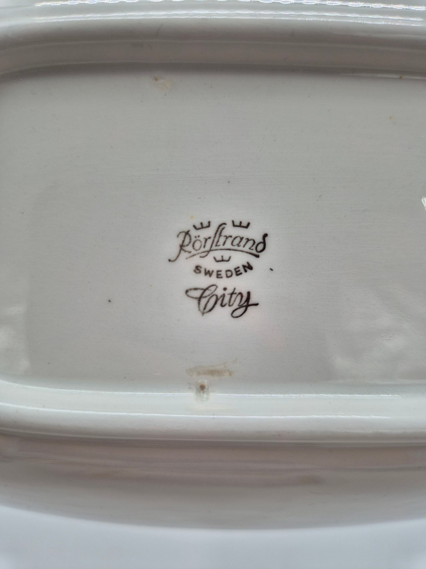 Pair of Rörstrand City Serving Dishes by Olle Alberius – Vintage Swedish Porcelain Bowls 15.5 × 21 cm