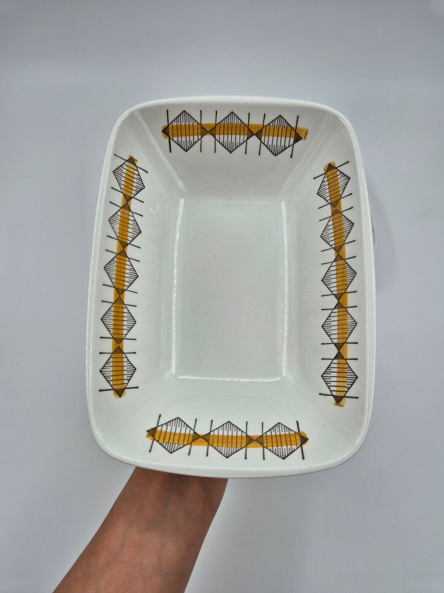 Pair of Rörstrand City Serving Dishes by Olle Alberius – Vintage Swedish Porcelain Bowls 15.5 × 21 cm