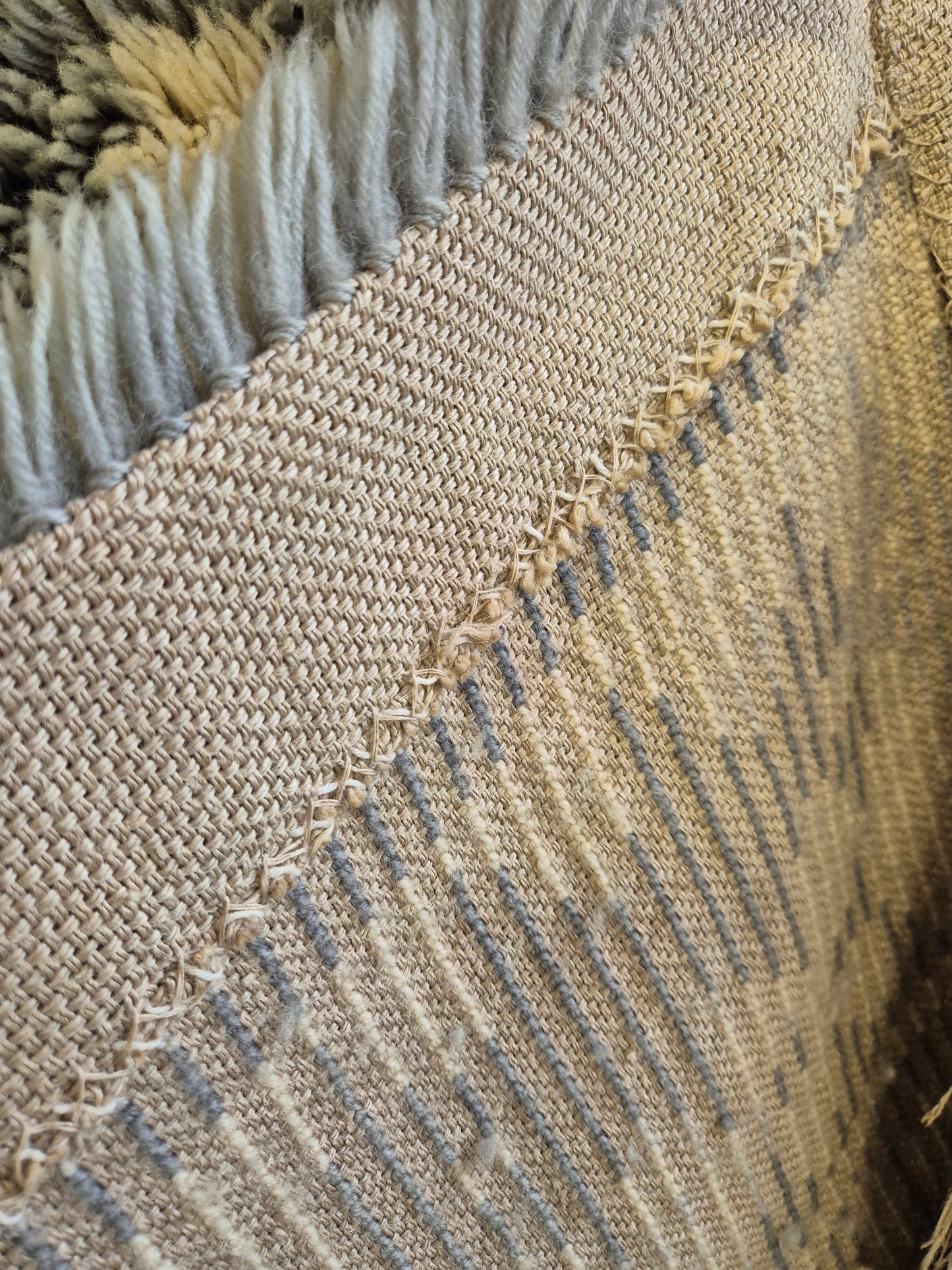 Wall Rug , Kirsti Ilvessalo "Linnunrata"  | Finnish Mid Century Wall Hanging | Scandinavian Wool Textile Art | 90 x 135 cm
