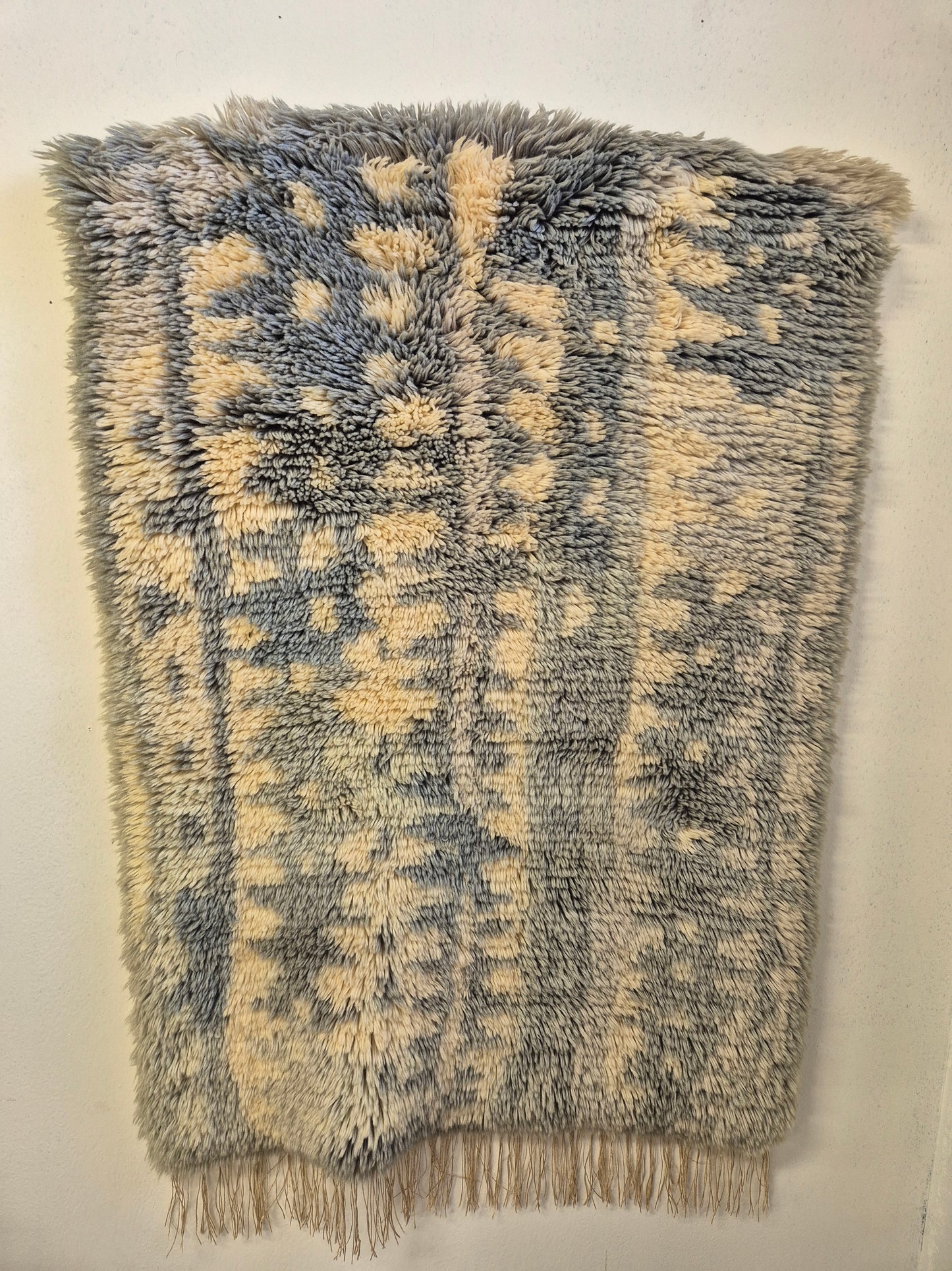 Wall Rug , Kirsti Ilvessalo "Linnunrata"  | Finnish Mid Century Wall Hanging | Scandinavian Wool Textile Art | 90 x 135 cm